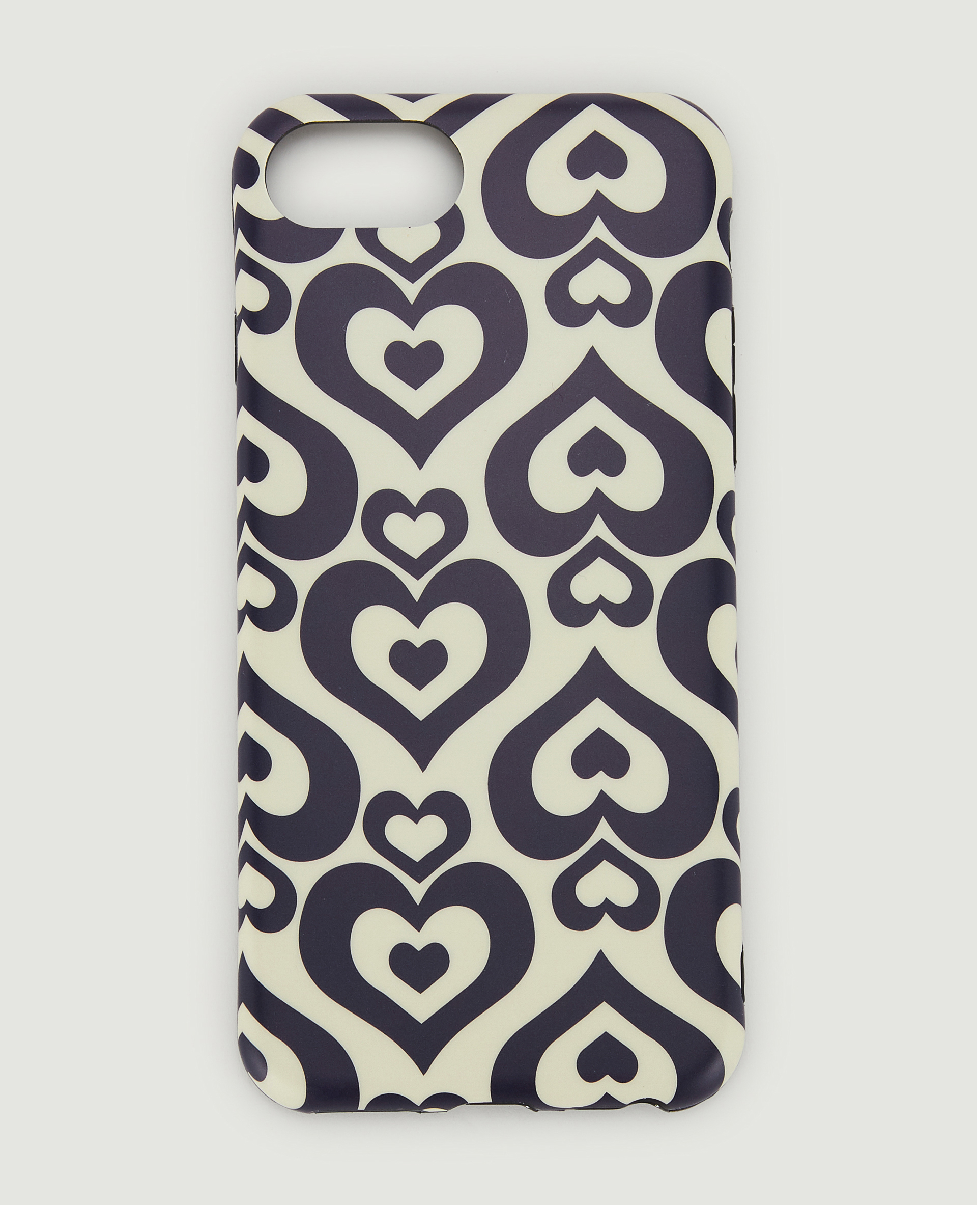 Coque iPhone "cœurs" blanc - Pimkie