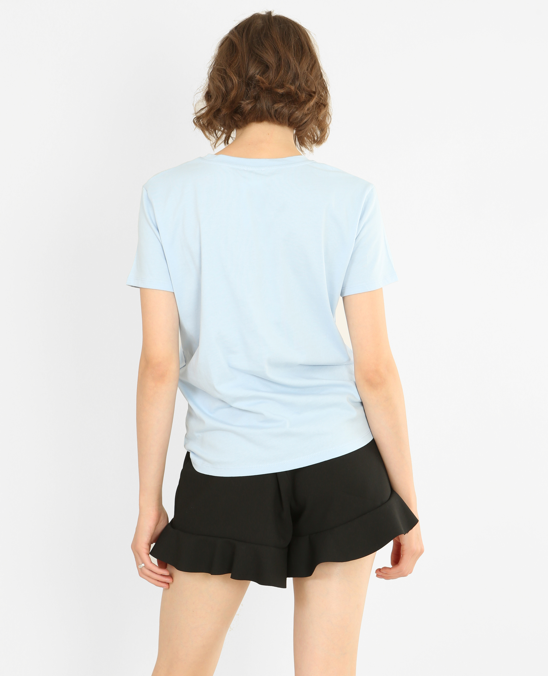 T-shirt brodé bleu ciel - Pimkie