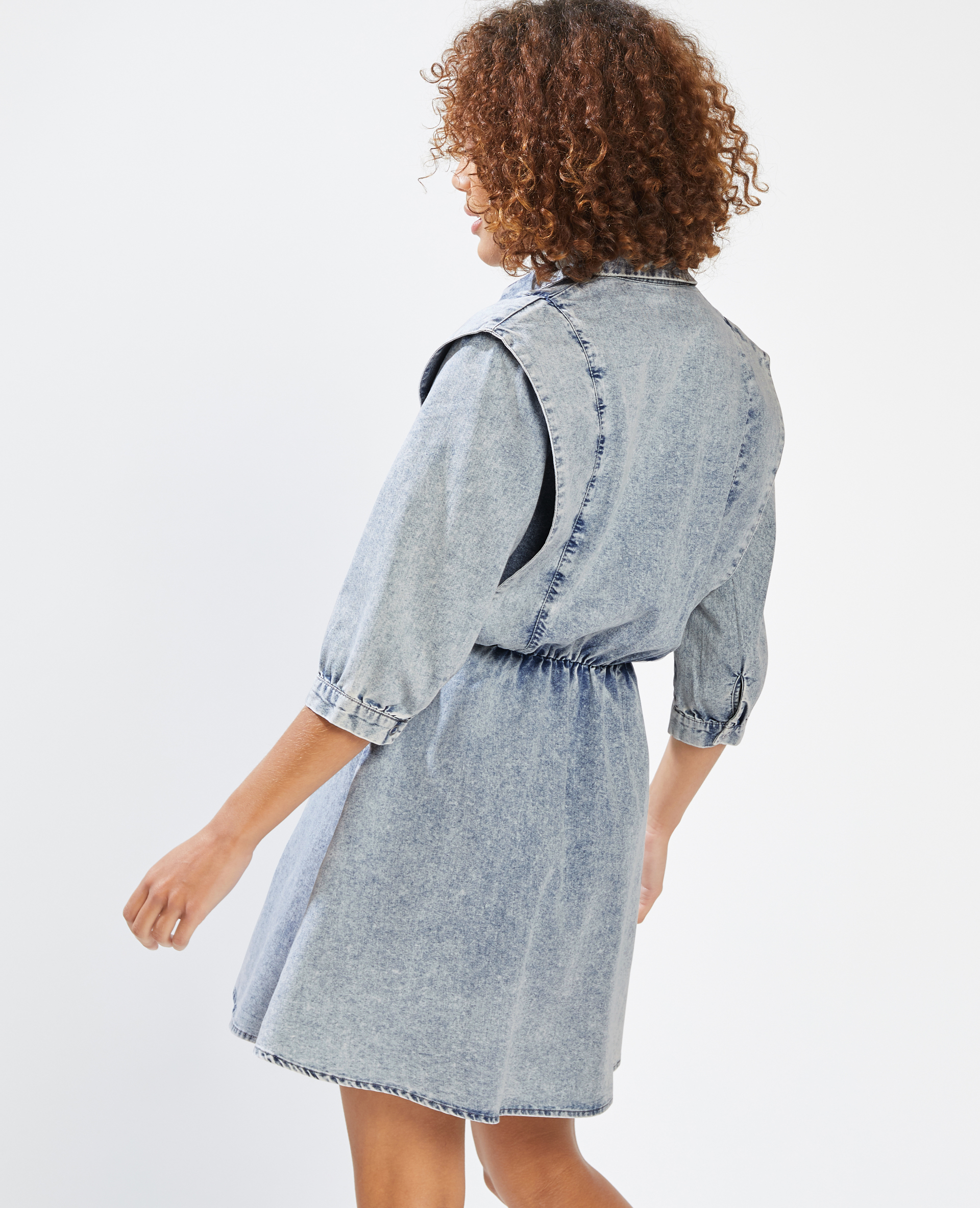Robe courte en jean bleu - Pimkie