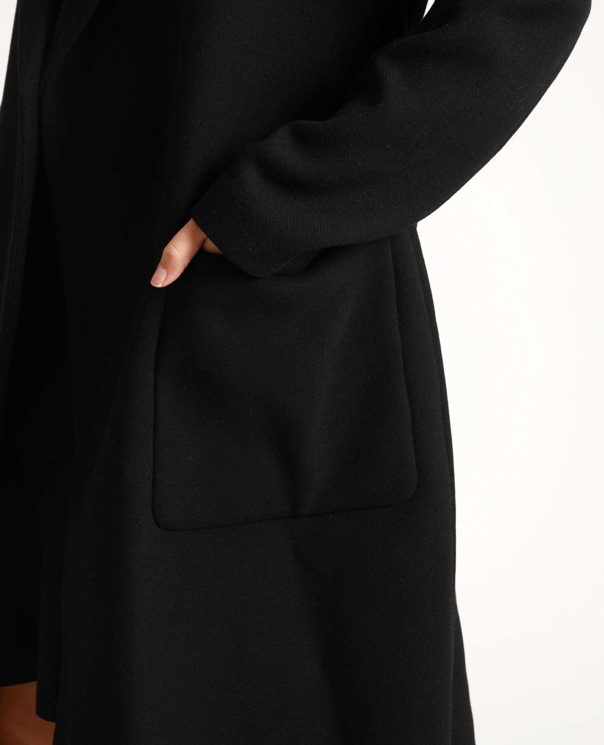 Manteau drap de laine noir - Pimkie