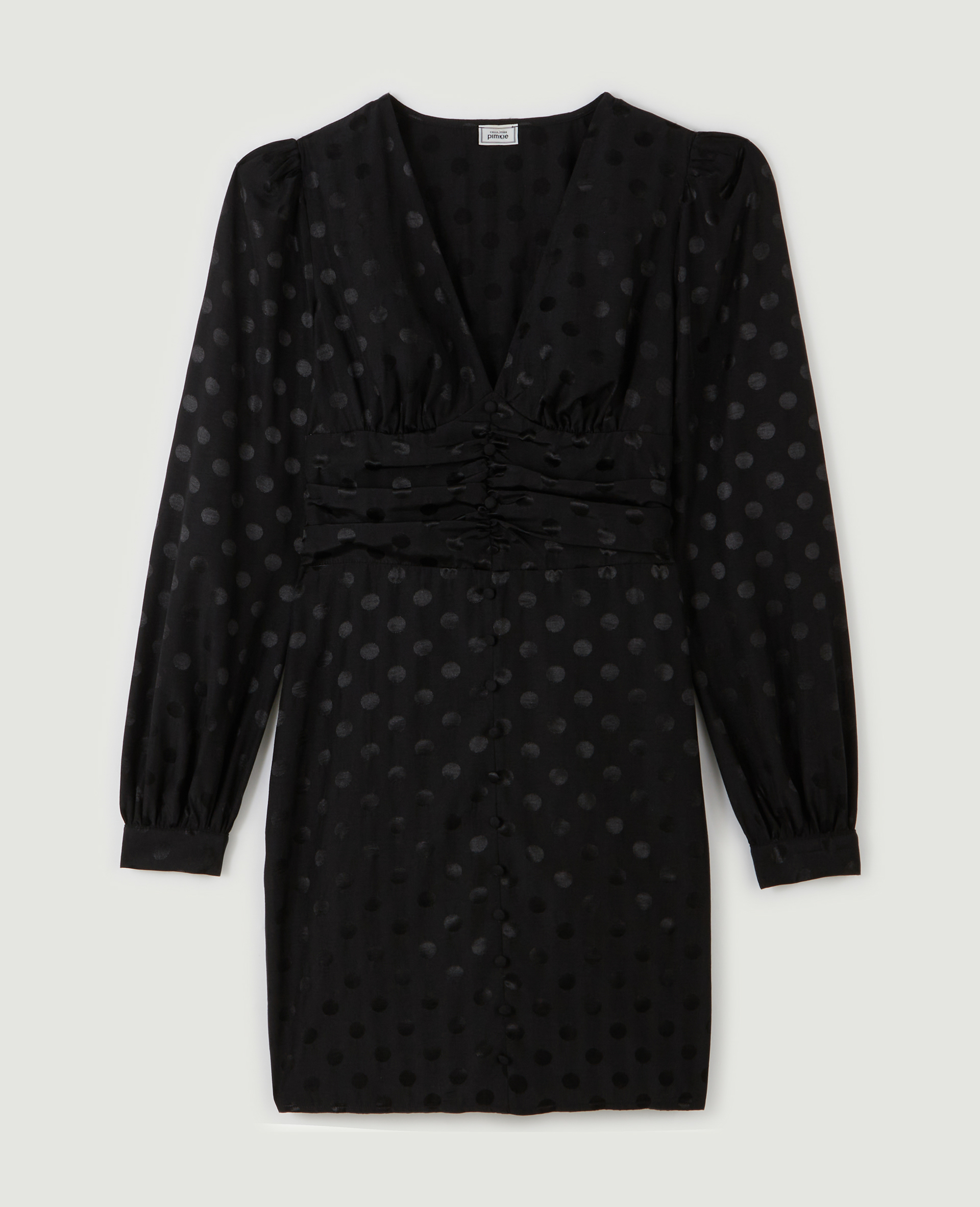 Robe courte avec boutons noir - Pimkie