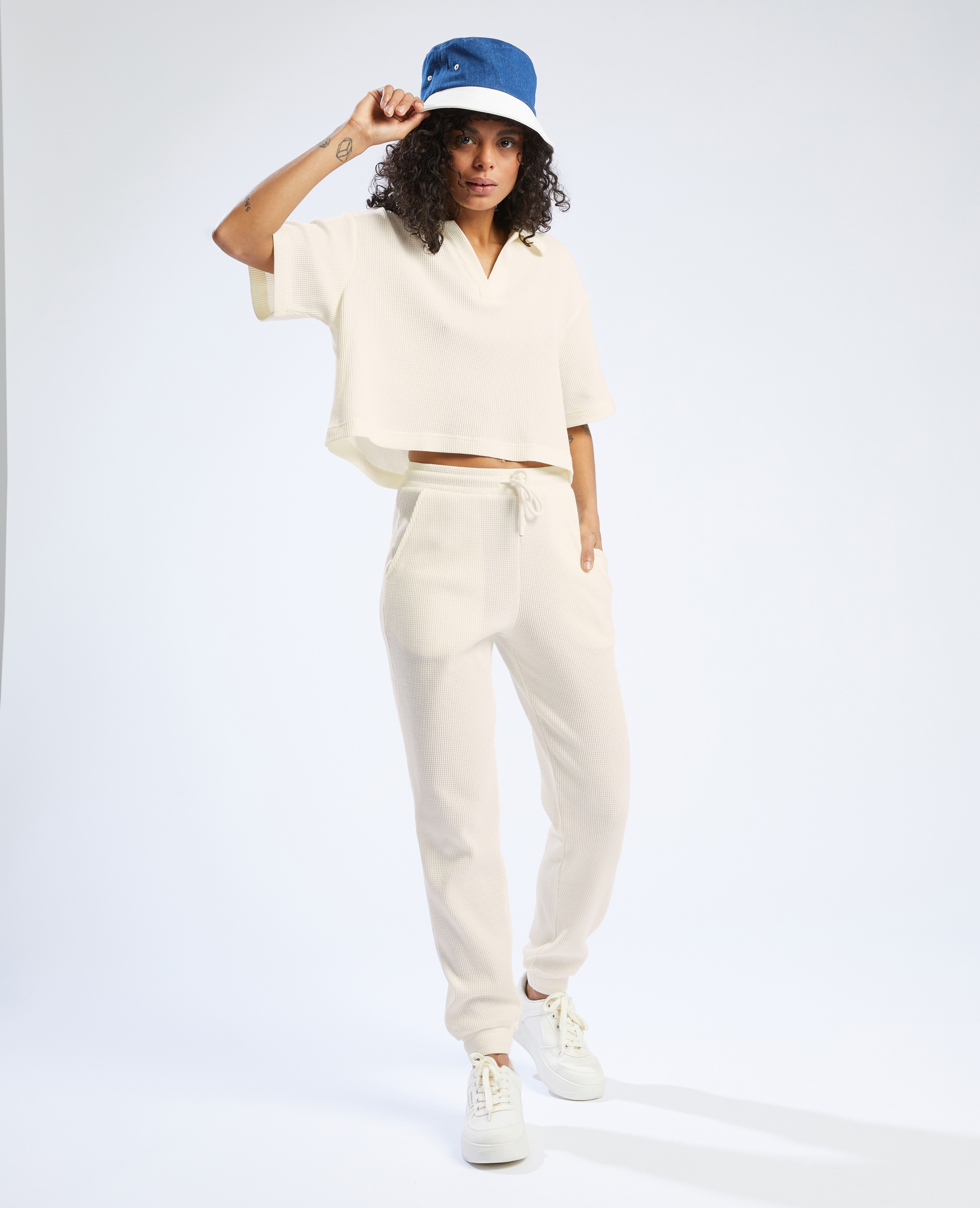Polo oversize cropped blanc - Pimkie