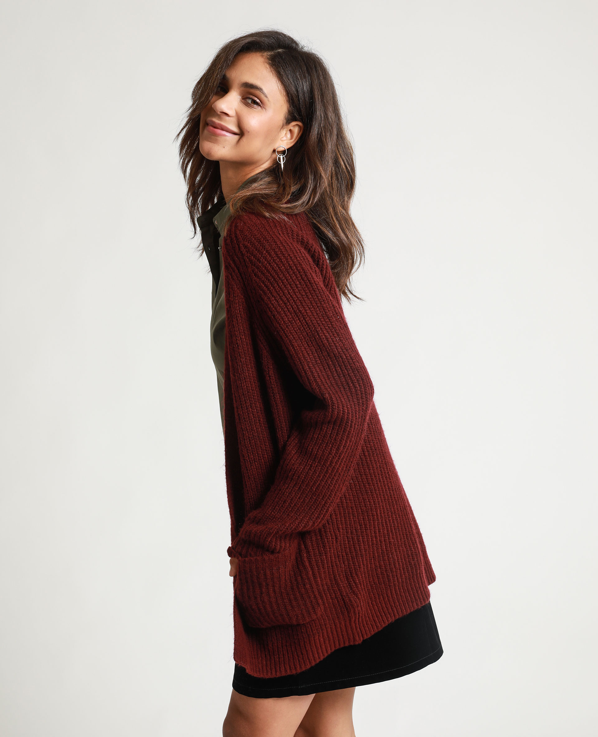 gilet femme bordeaux