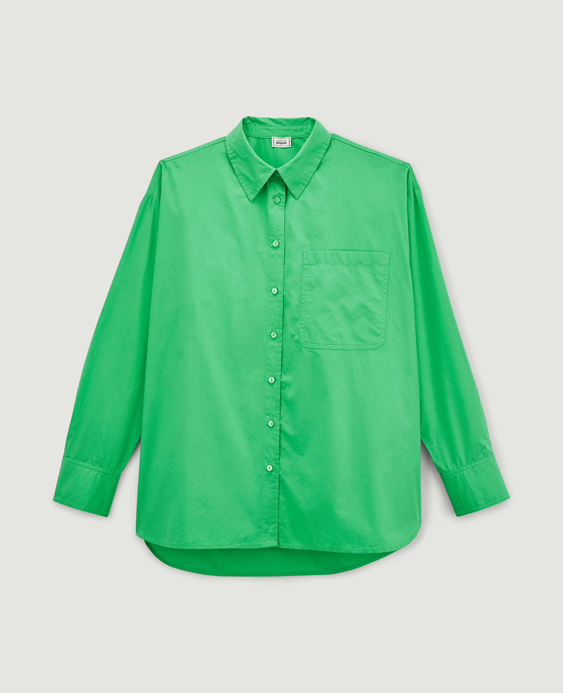 Chemise oversize manches longues vert - Pimkie