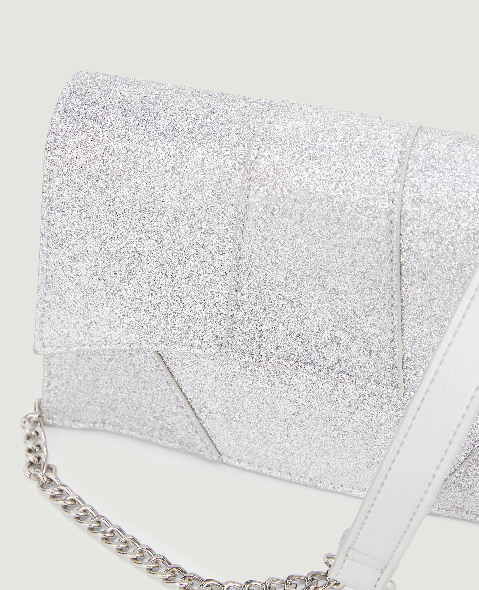 Sac boxy pailleté argenté - Pimkie
