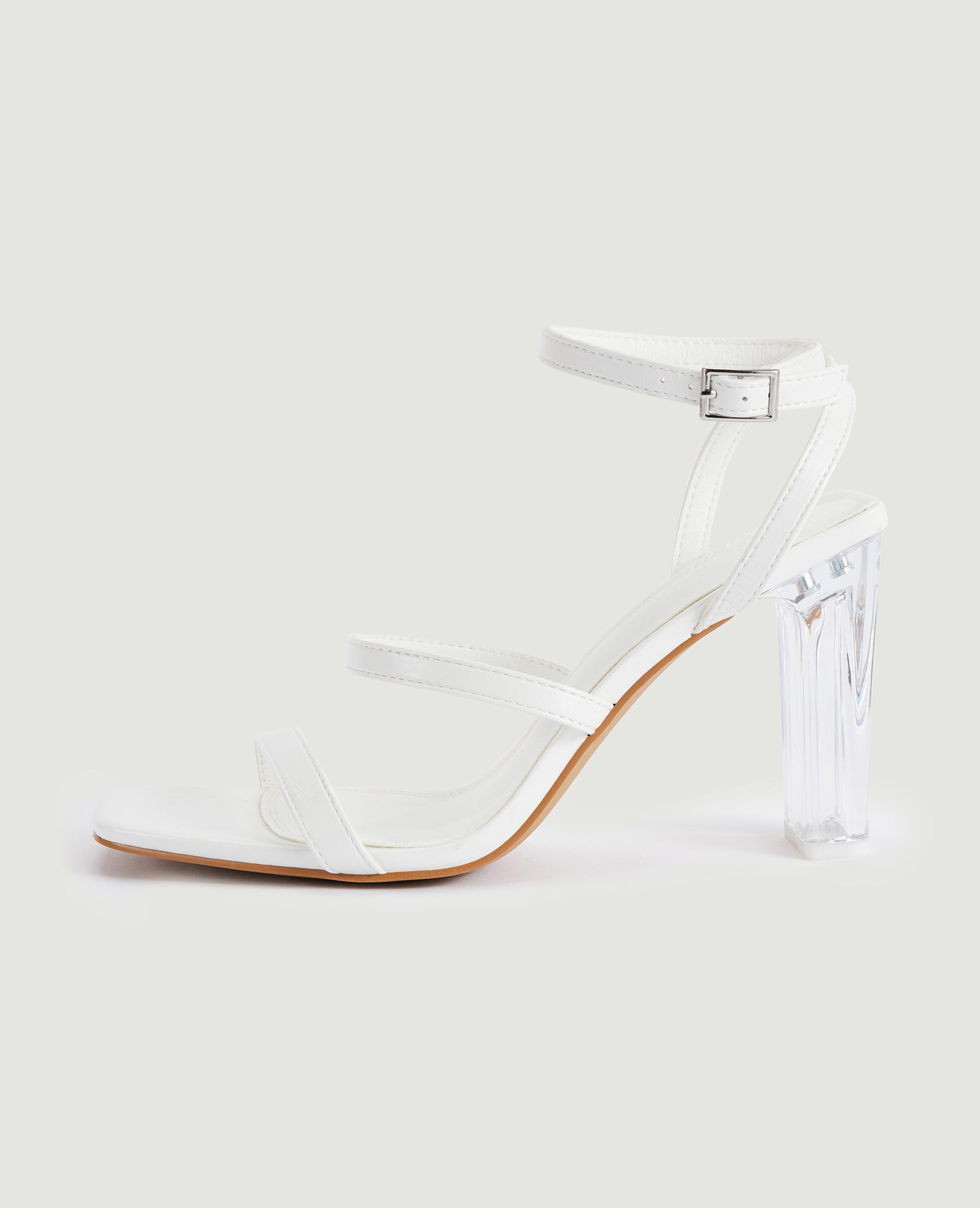 Sandales avec talons plexi blanc - Pimkie
