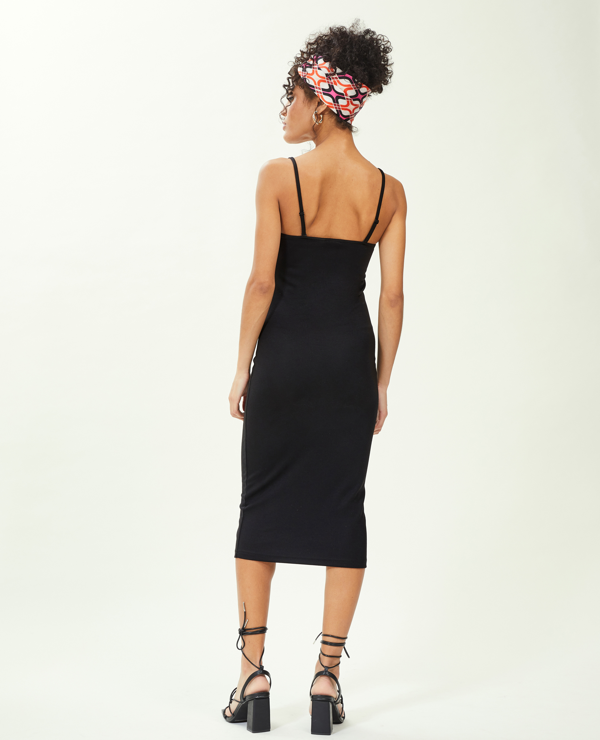 Robe moulante midi noir - Pimkie