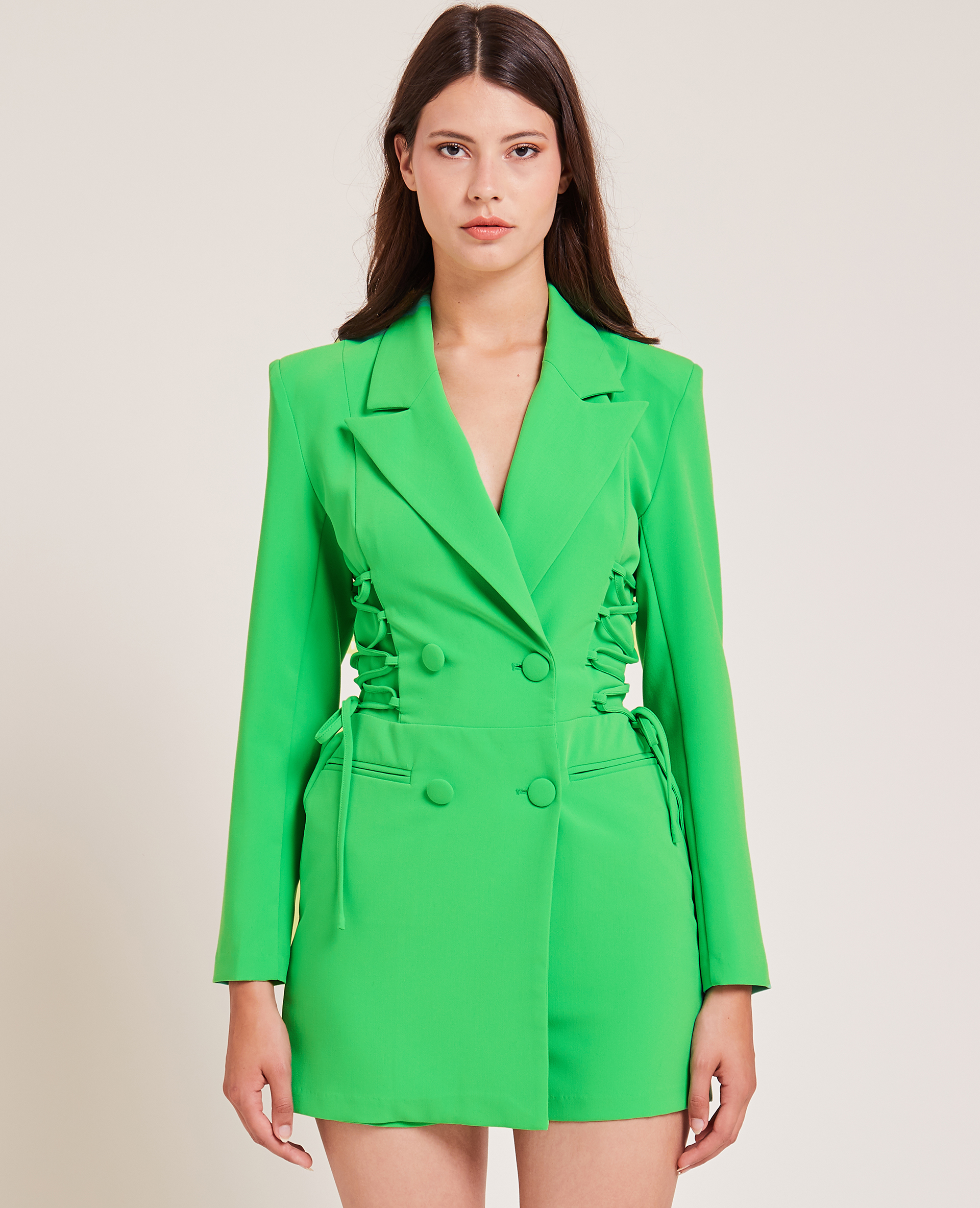 Combi-short blazer avec lacets vert - Pimkie