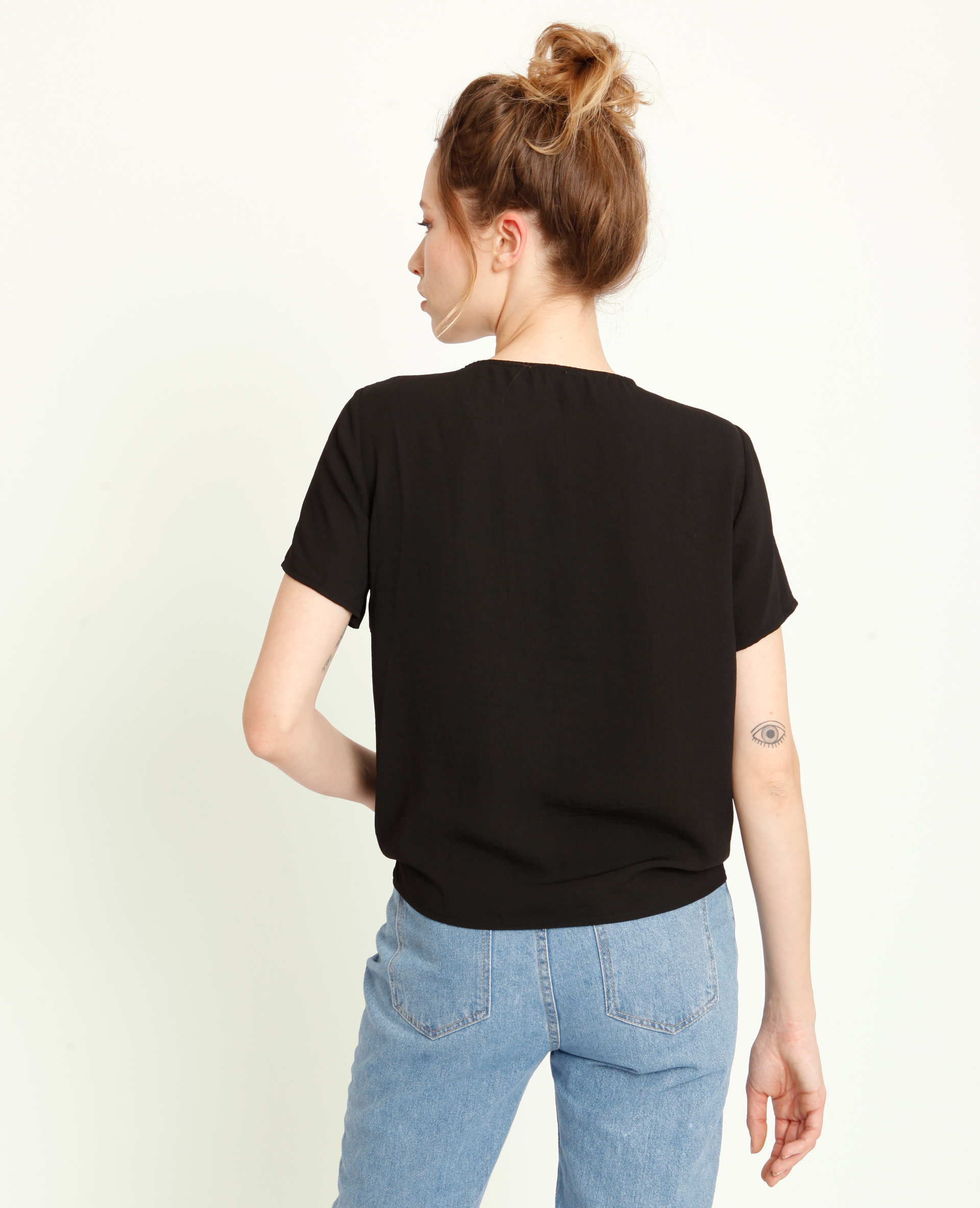 Top à nouer noir - Pimkie