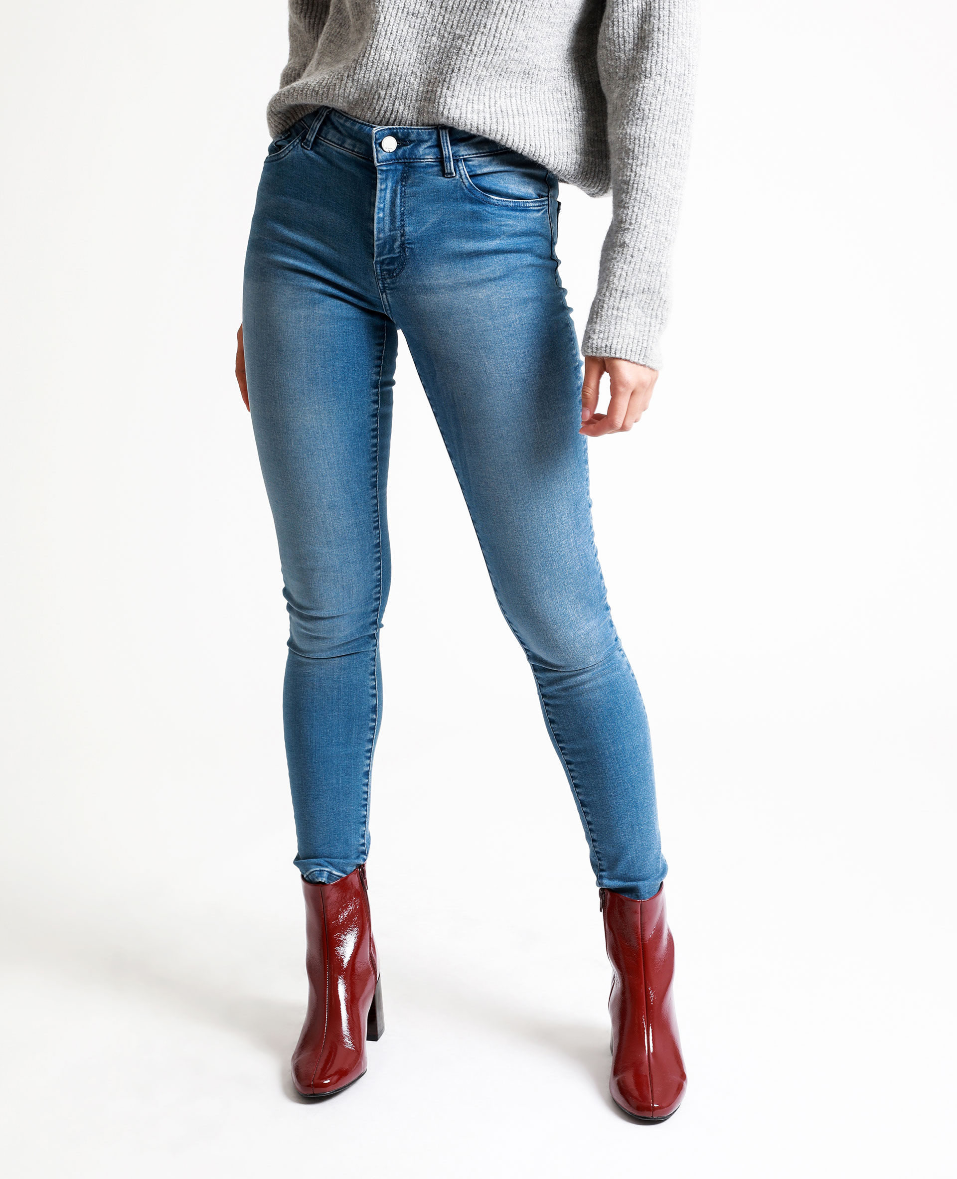 Jean skinny mid waist bleu - Pimkie