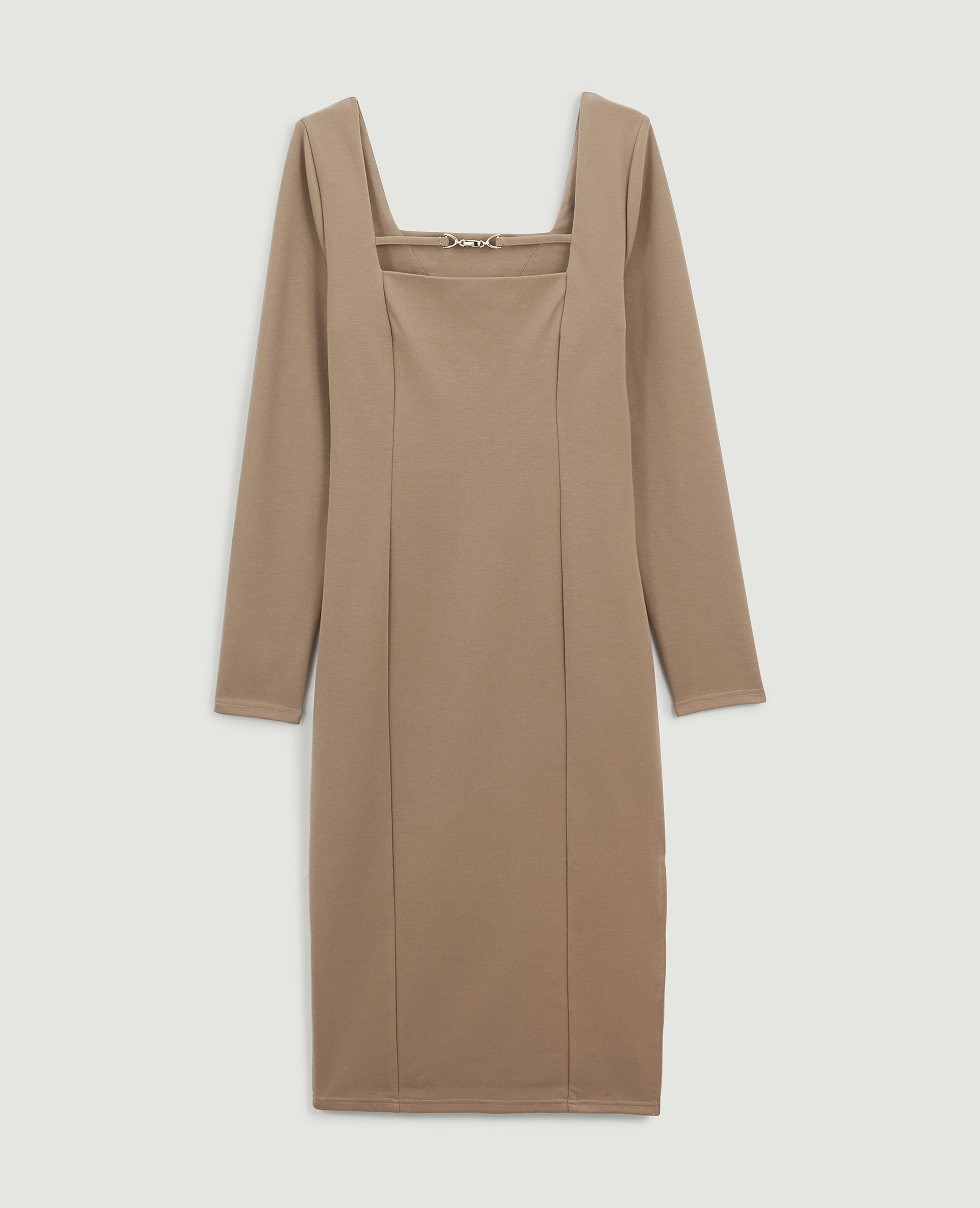 Robe fourreau manches longues marron - Pimkie