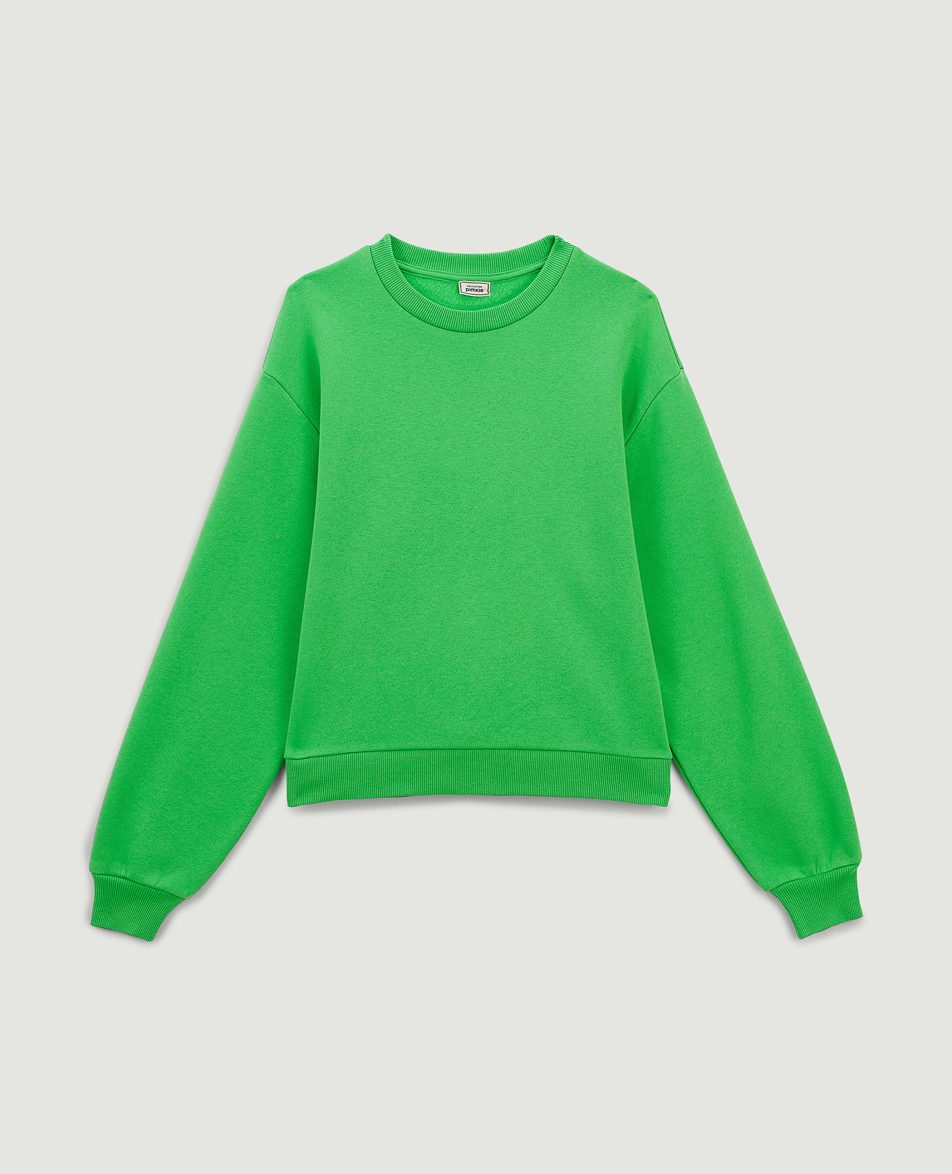 Sweat court col rond vert - Pimkie