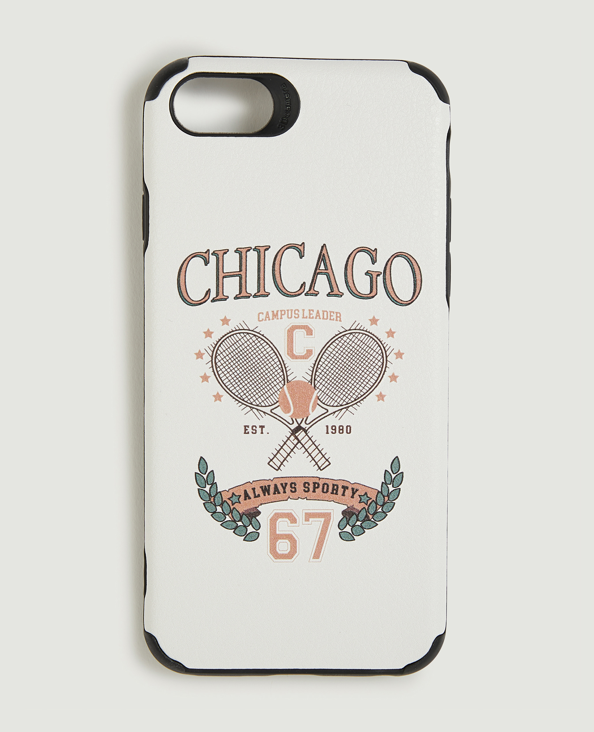 Coque de téléphone effet cuir blanc - Pimkie