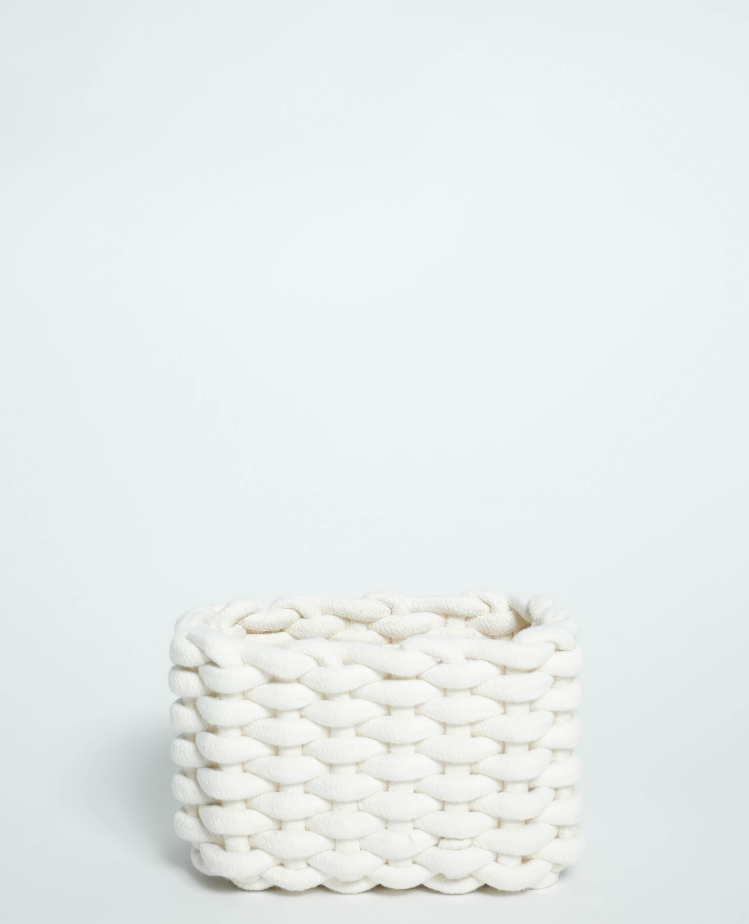 Petite box de rangement tressée blanc - Pimkie