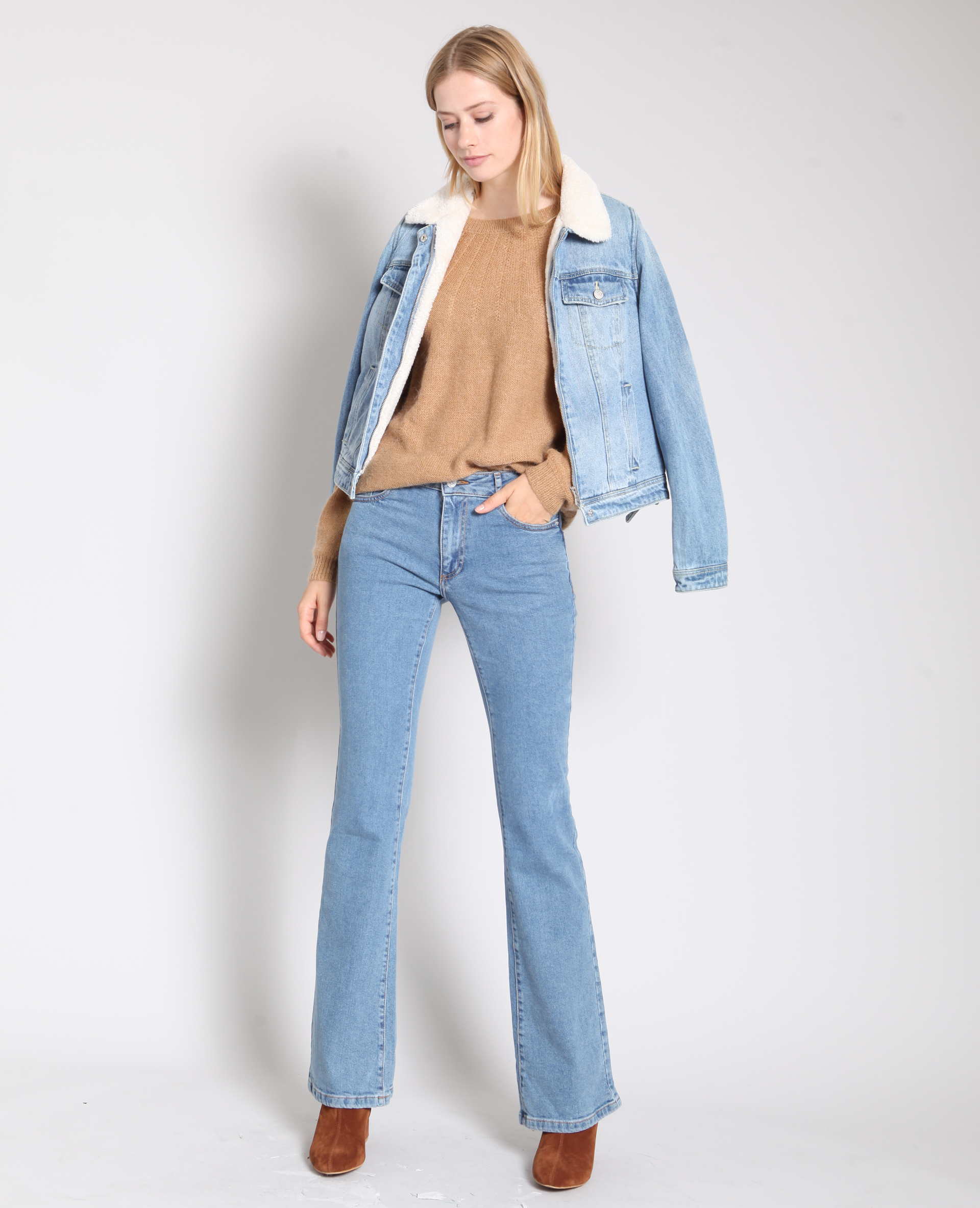 Jean flare bleu foncé - Pimkie