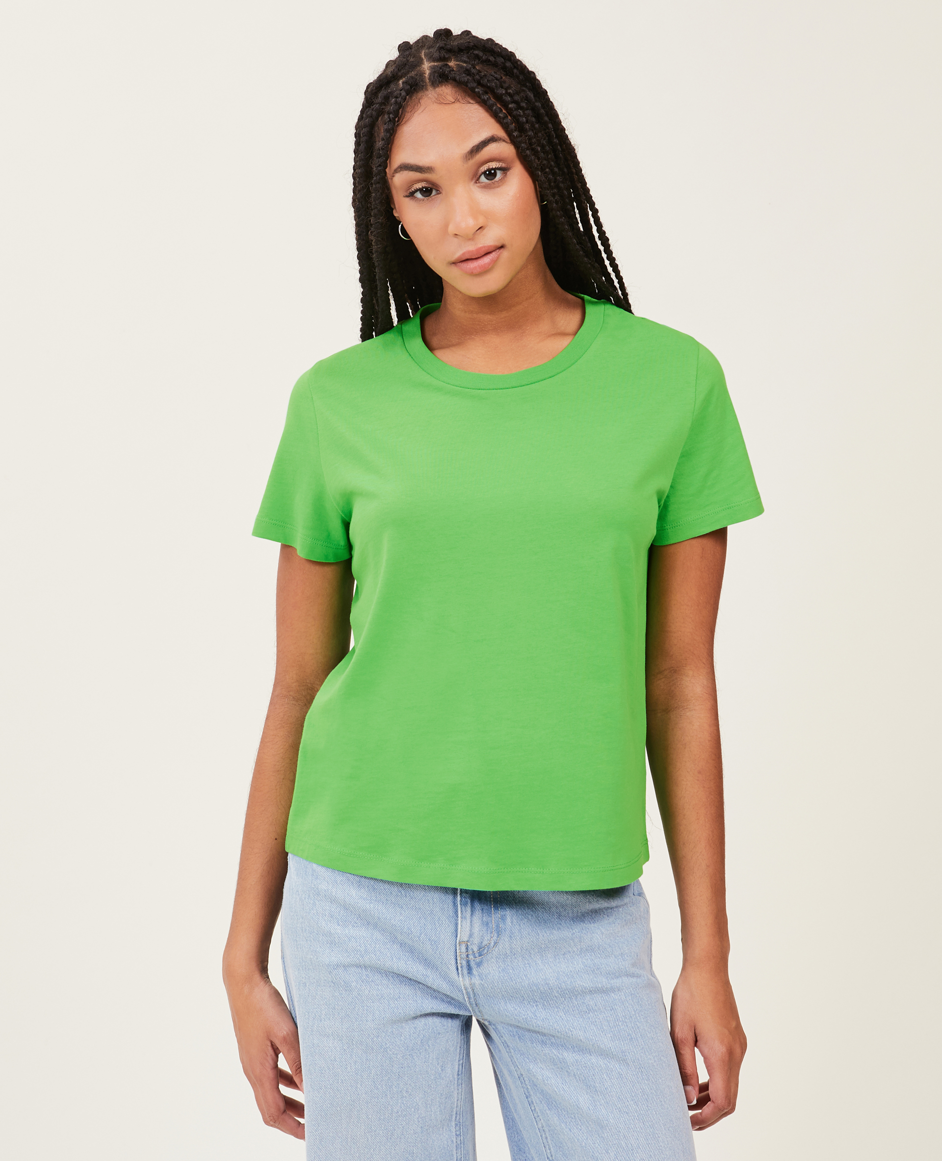 T-shirt basique col rond vert - Pimkie