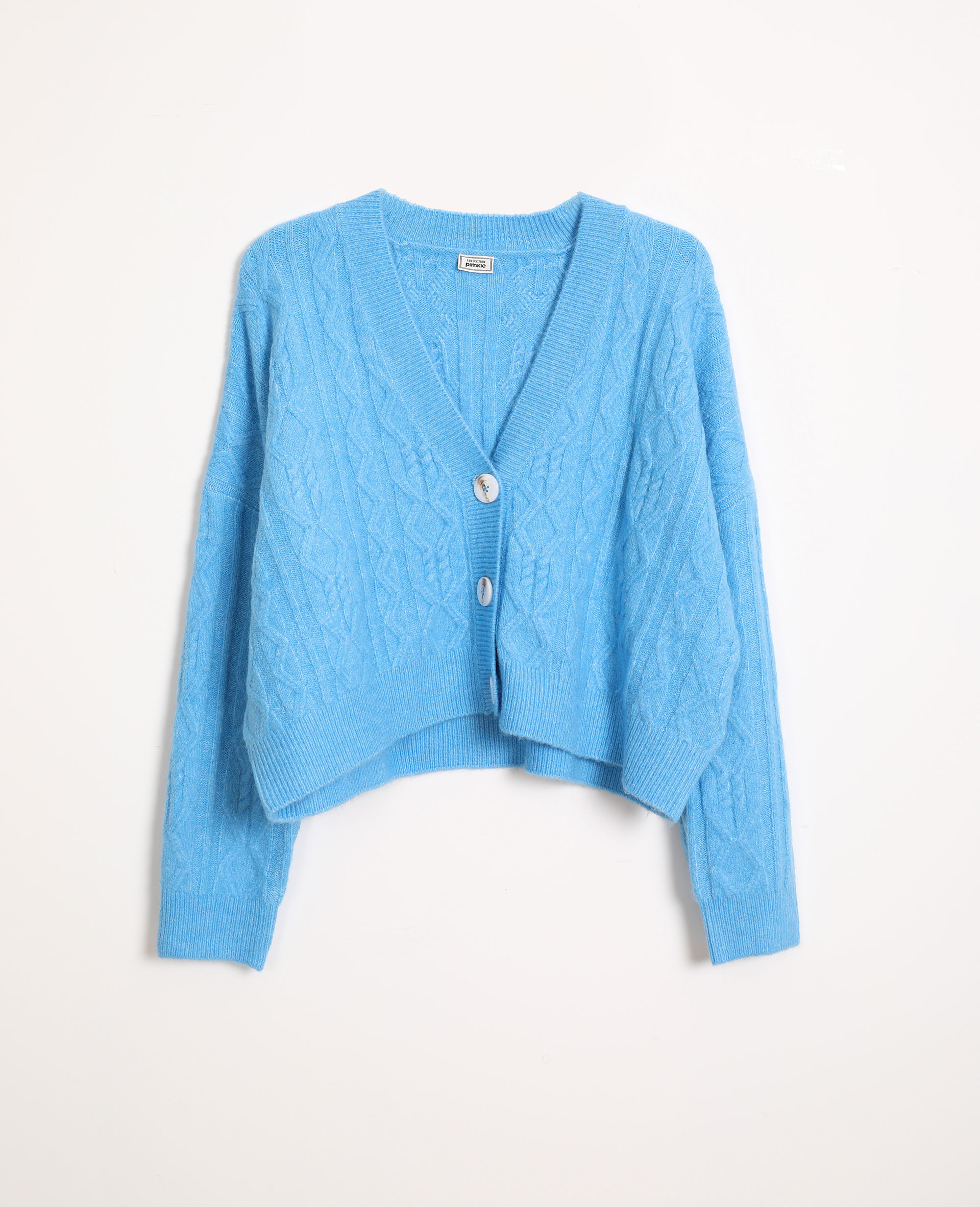 Gilet court bleu -50% - 408193B55K06 | Pimkie