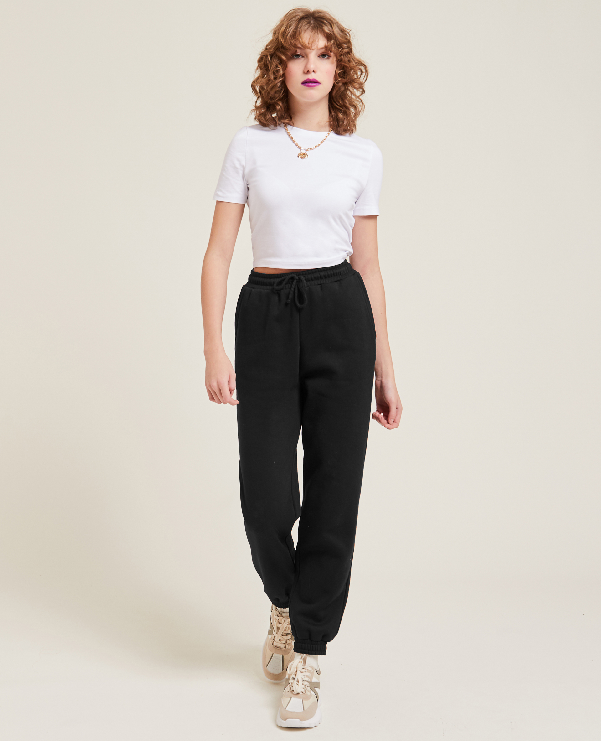 Pantalon de jogging en molleton noir - Pimkie