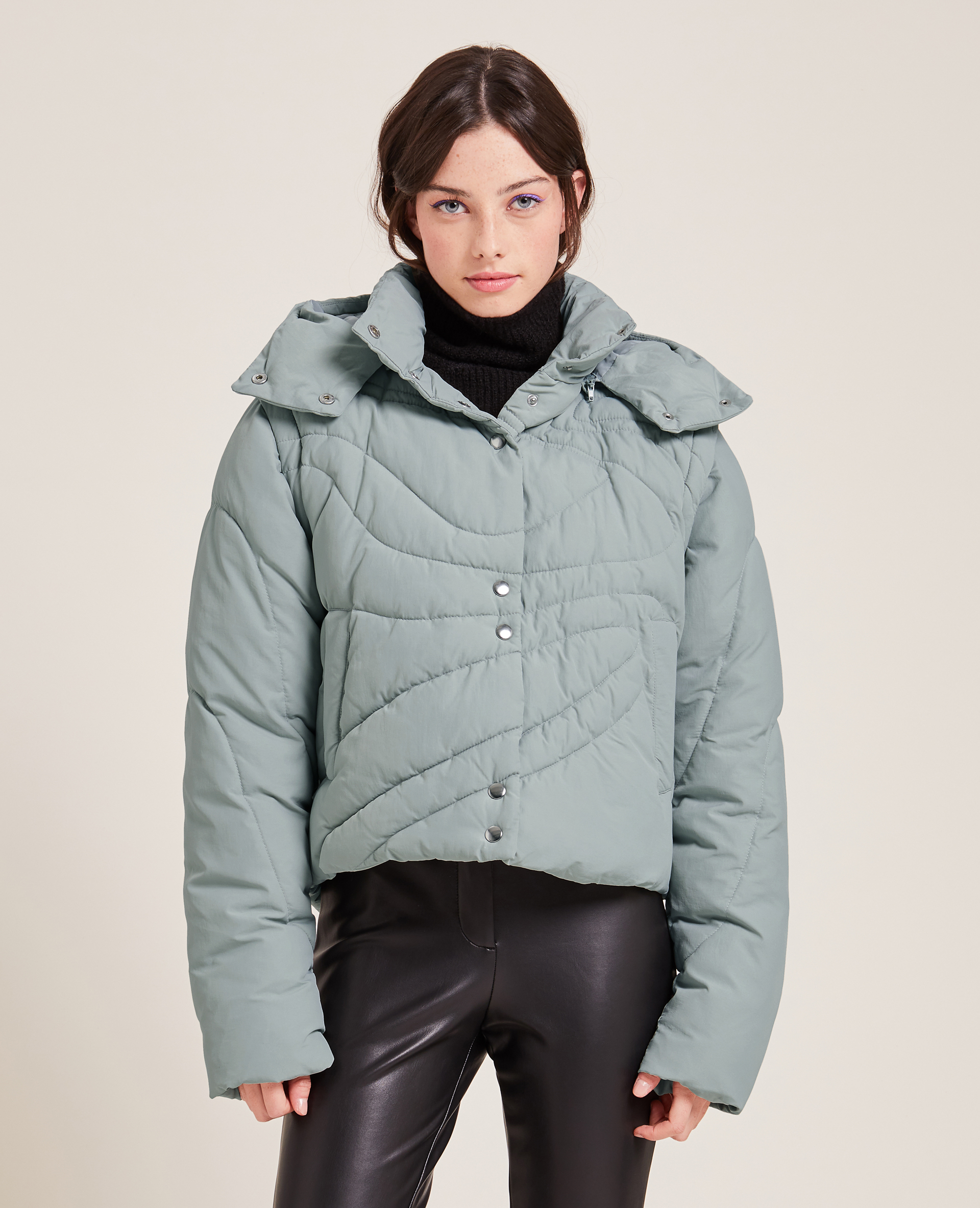 Doudoune matelassage wavy vert - Pimkie