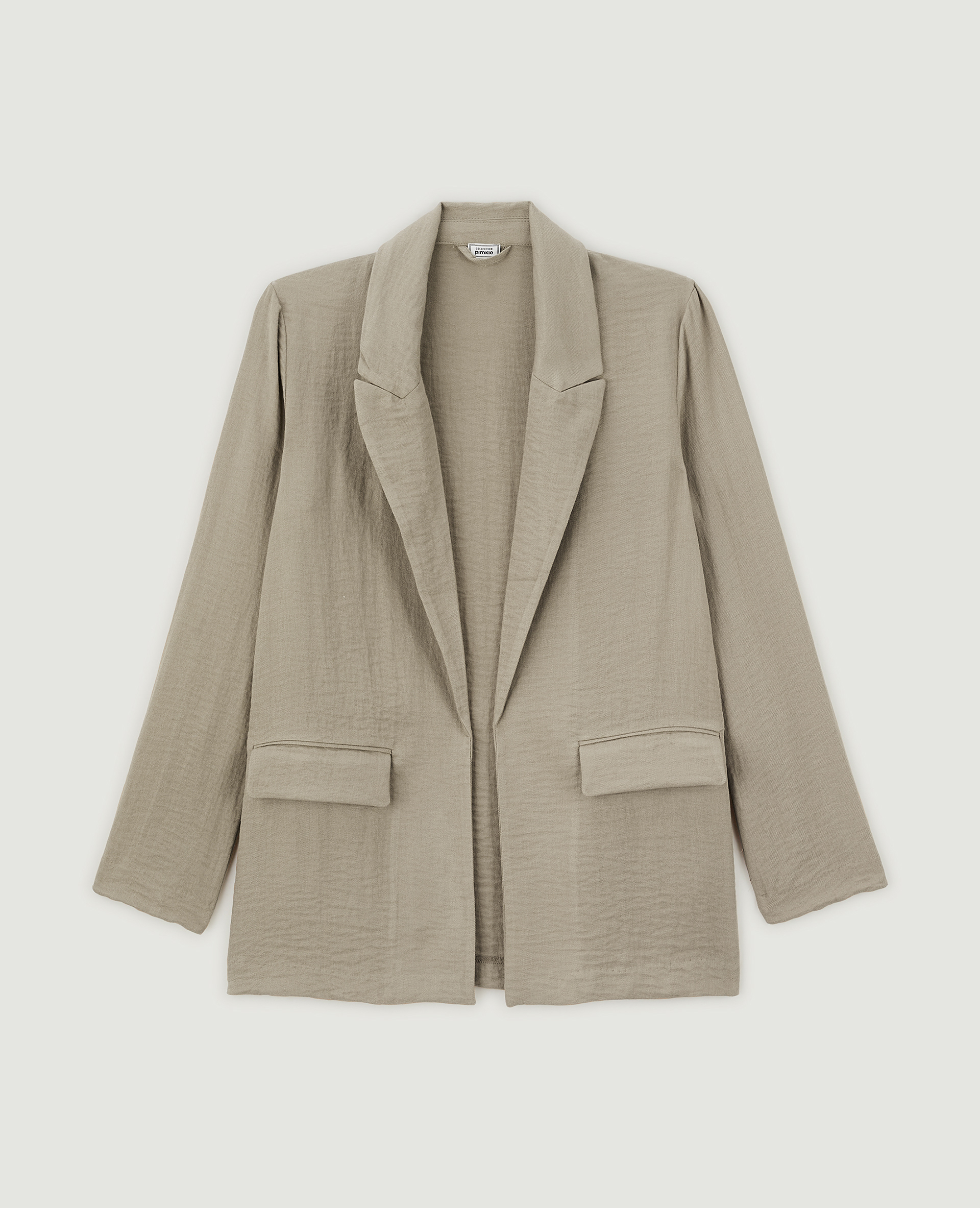 Veste blazer effet lin camel - Pimkie