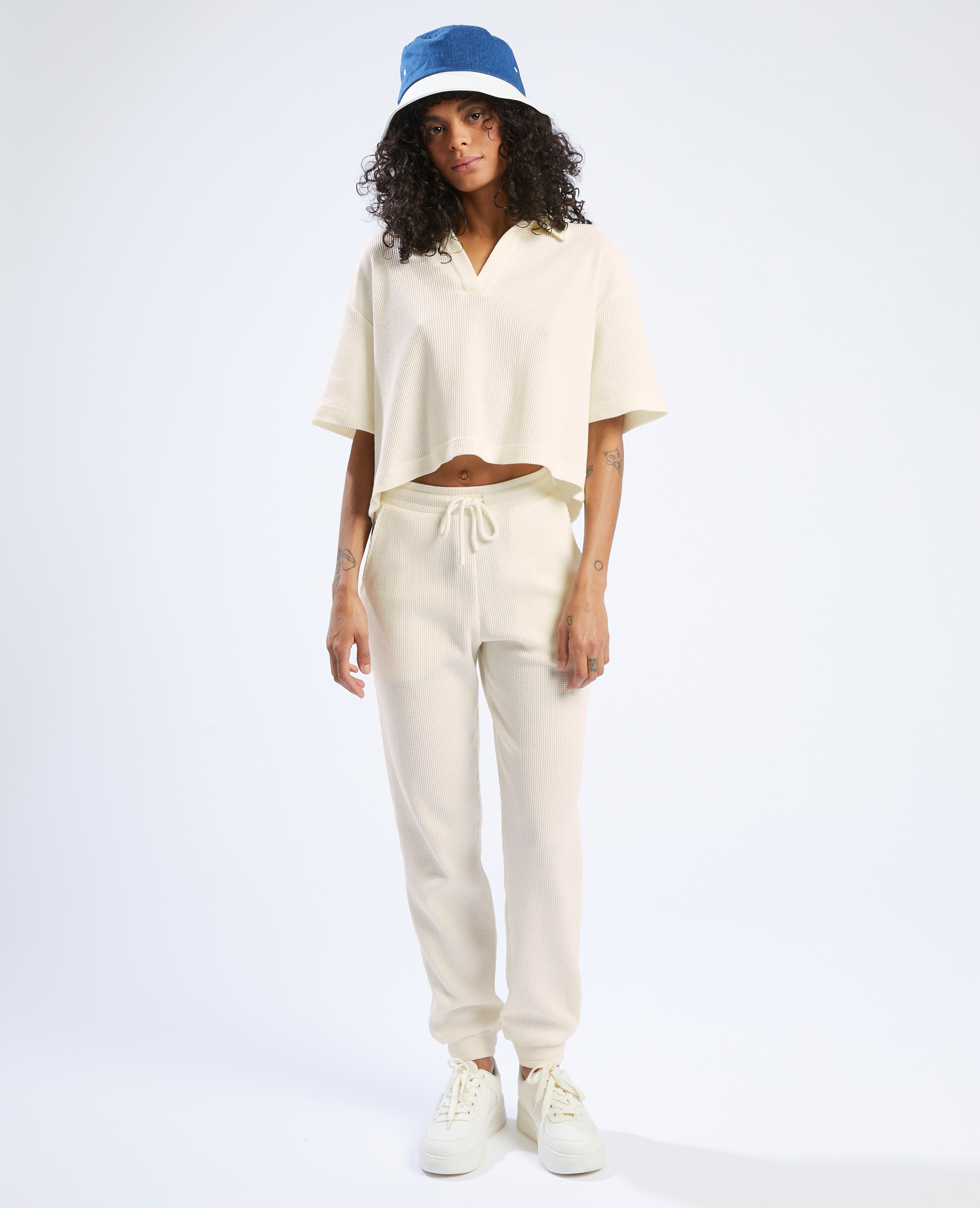 Polo oversize cropped blanc - Pimkie