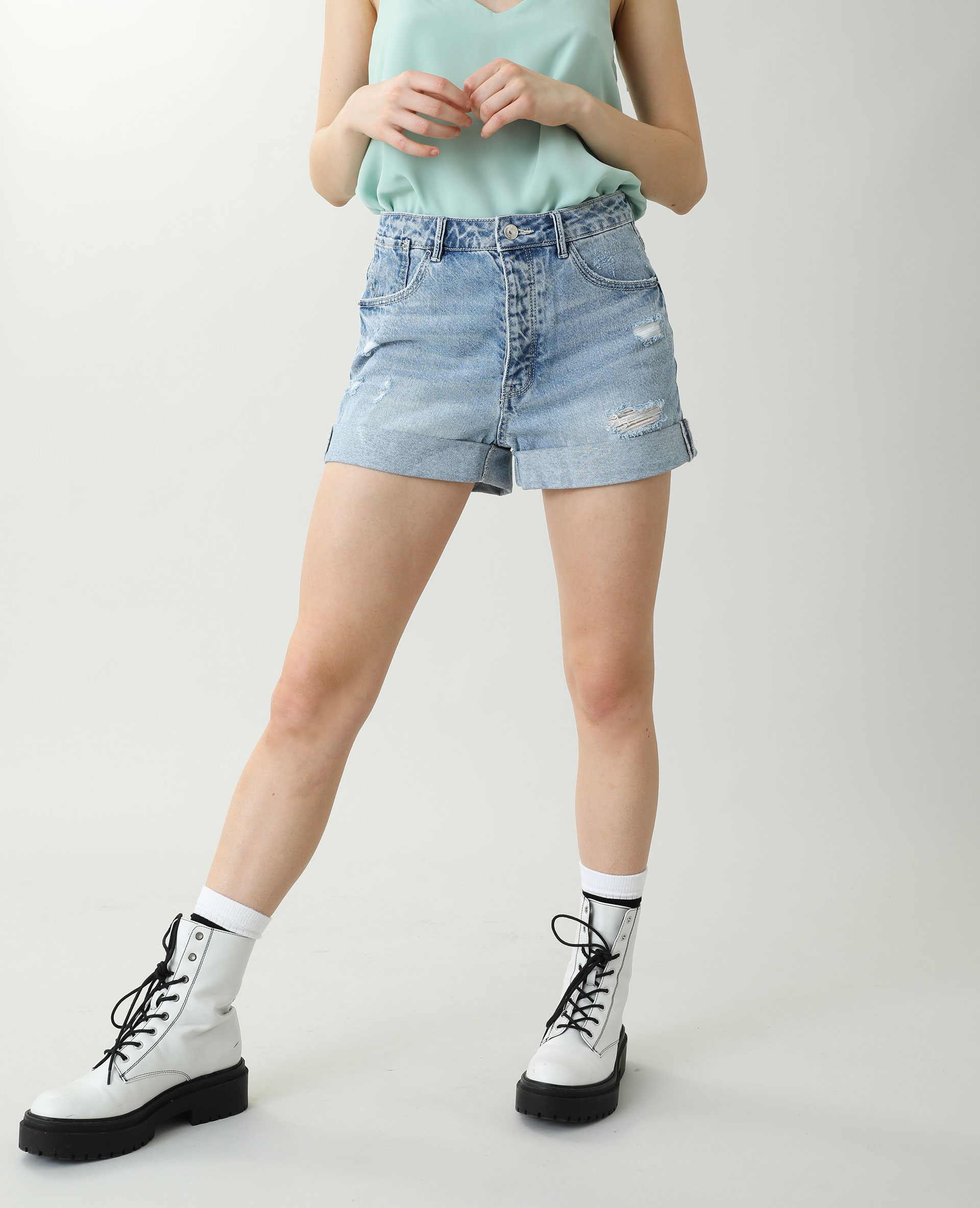 Short en jean high waist Pimkie