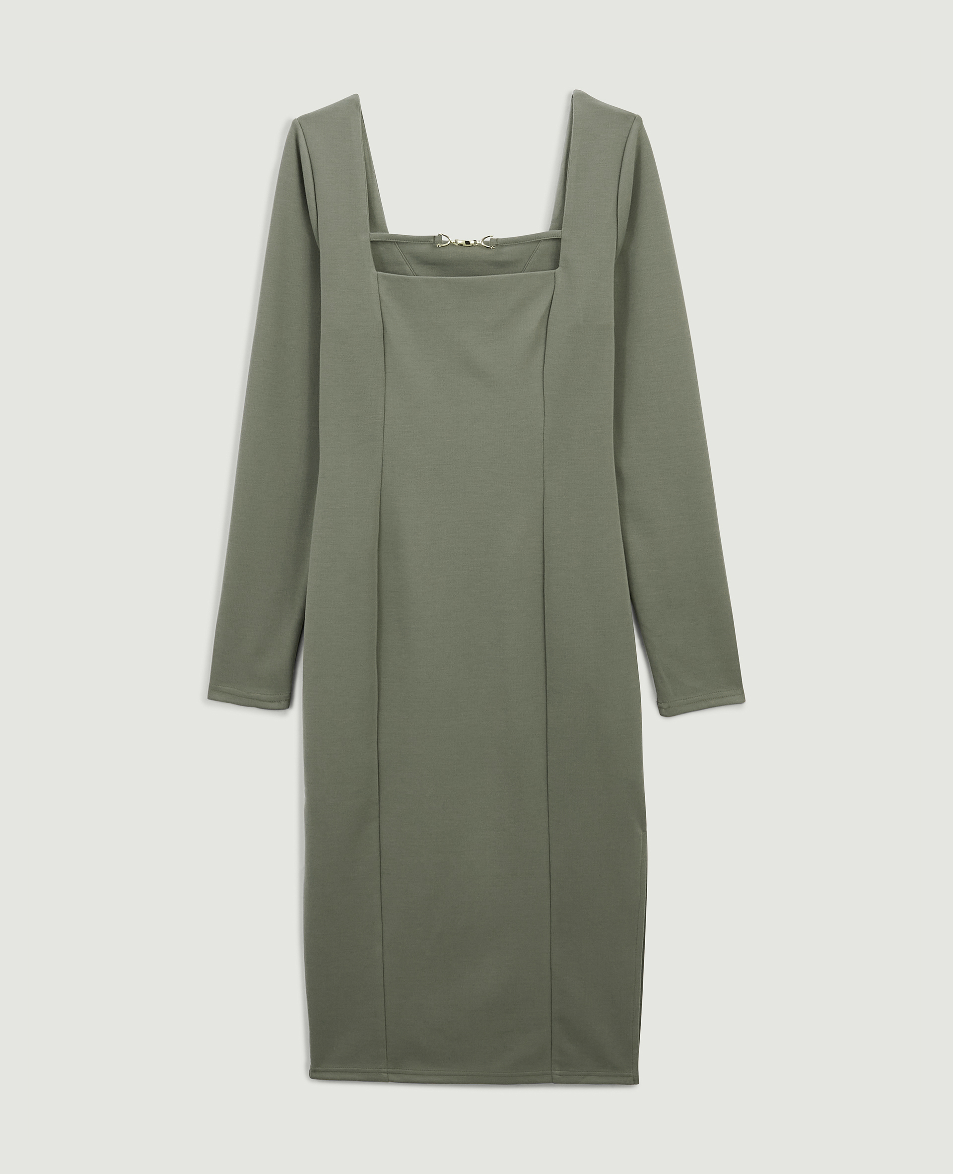 Robe fourreau manches longues vert kaki - Pimkie