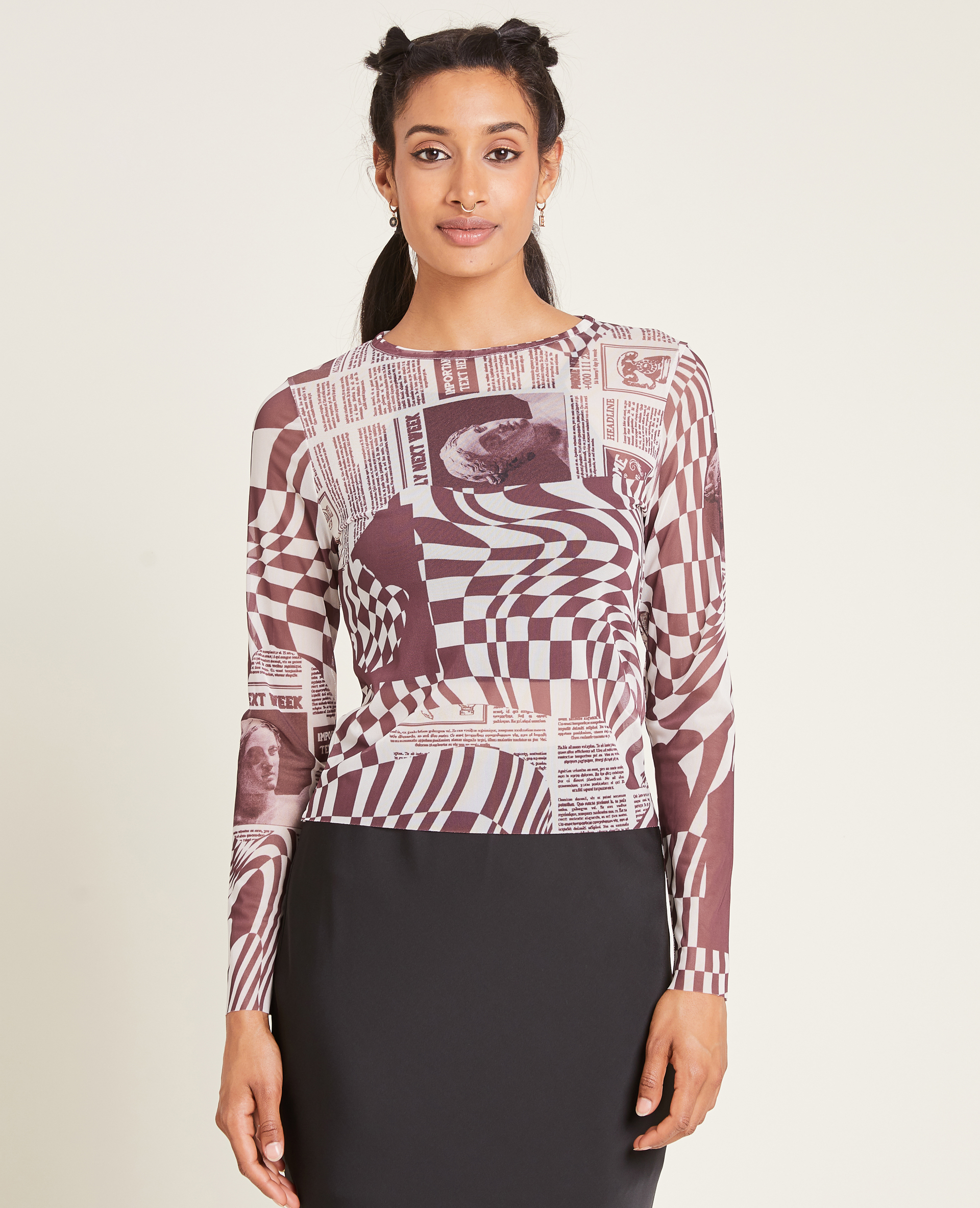 Top en maille transparente blanc - Pimkie