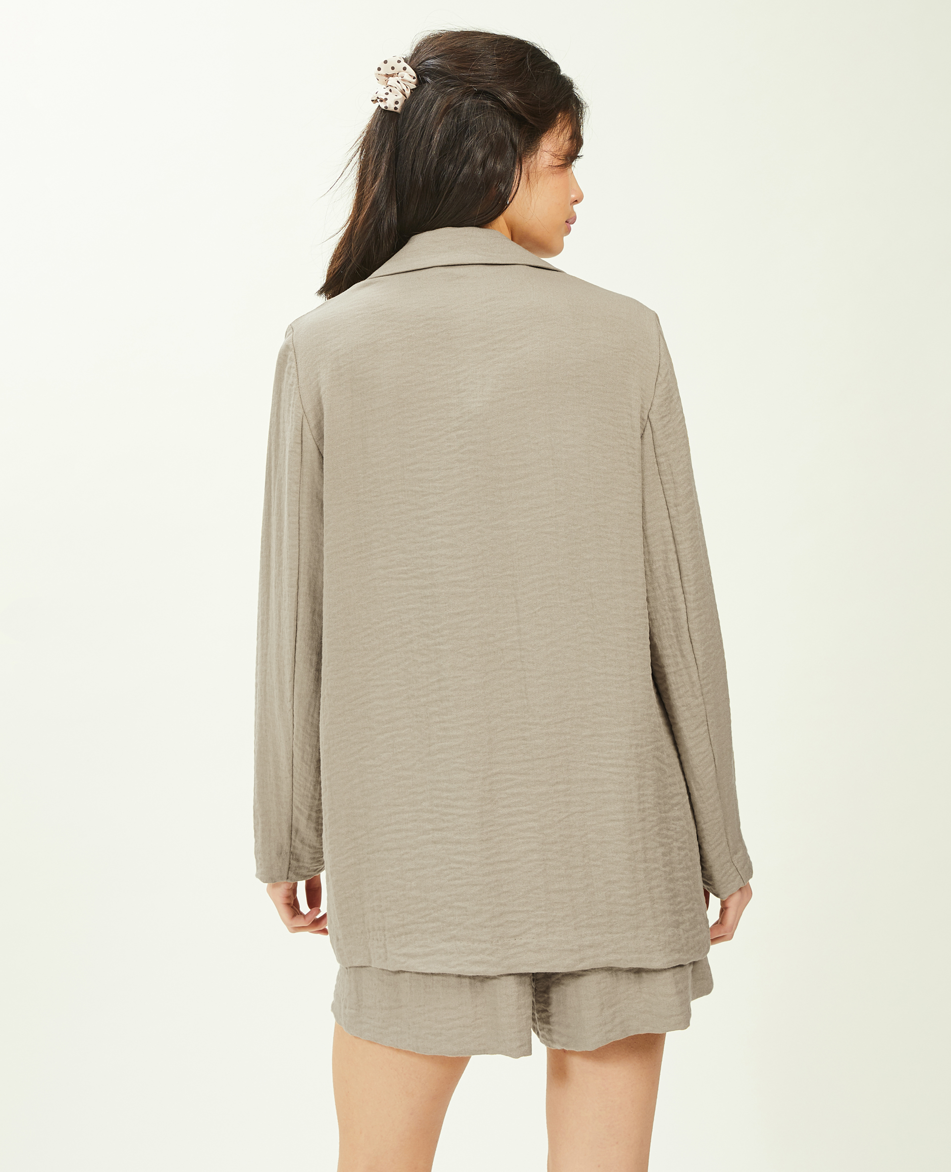 Veste blazer effet lin camel - Pimkie