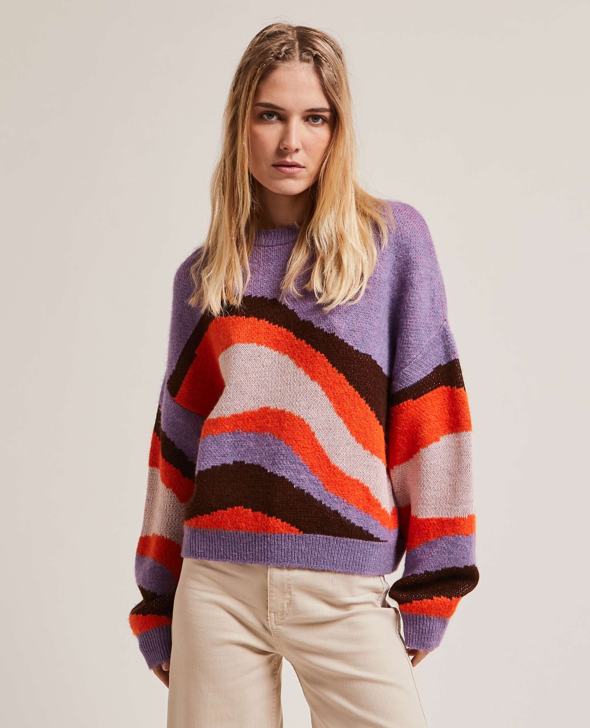 Pull col rond violet - Pimkie