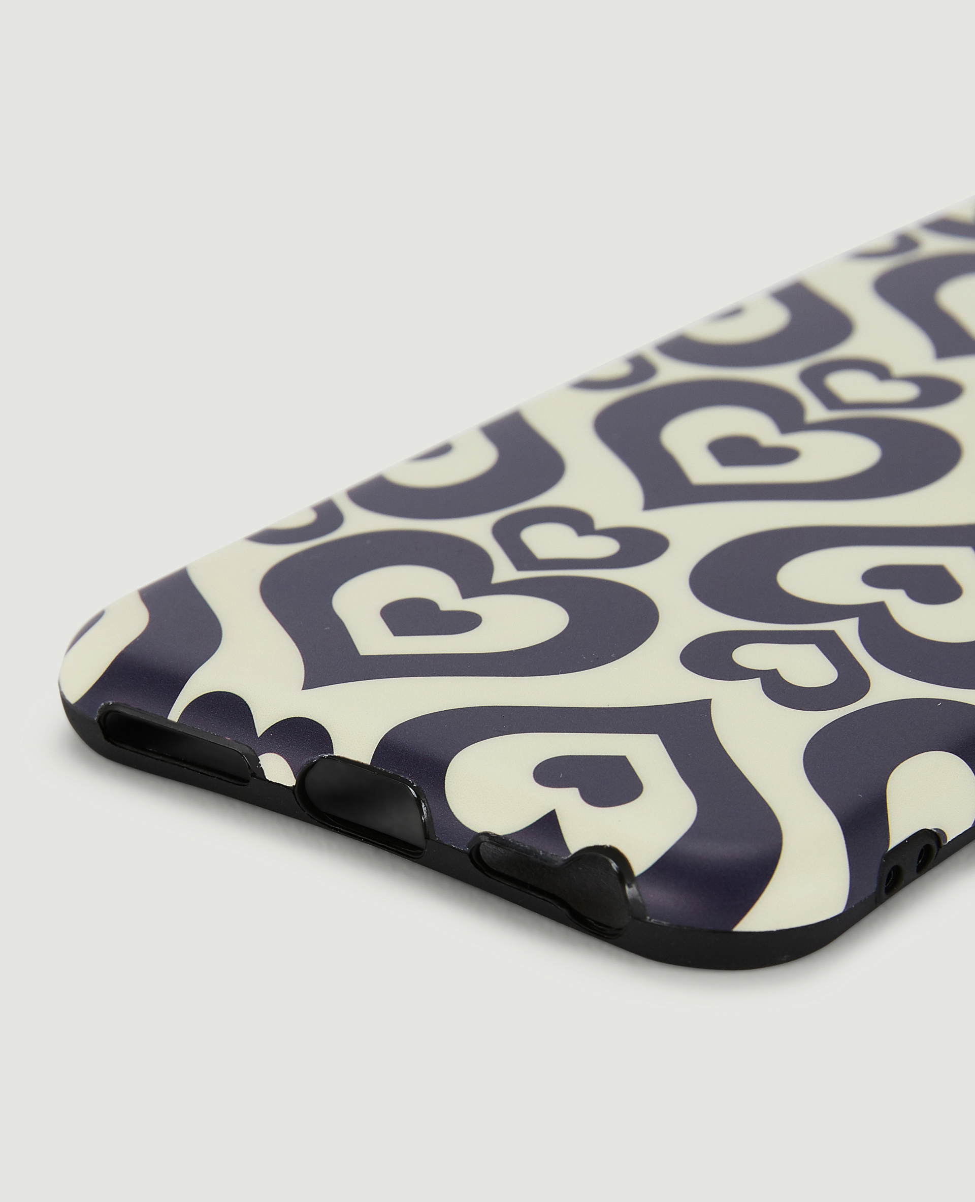 Coque iPhone "cœurs" blanc - Pimkie
