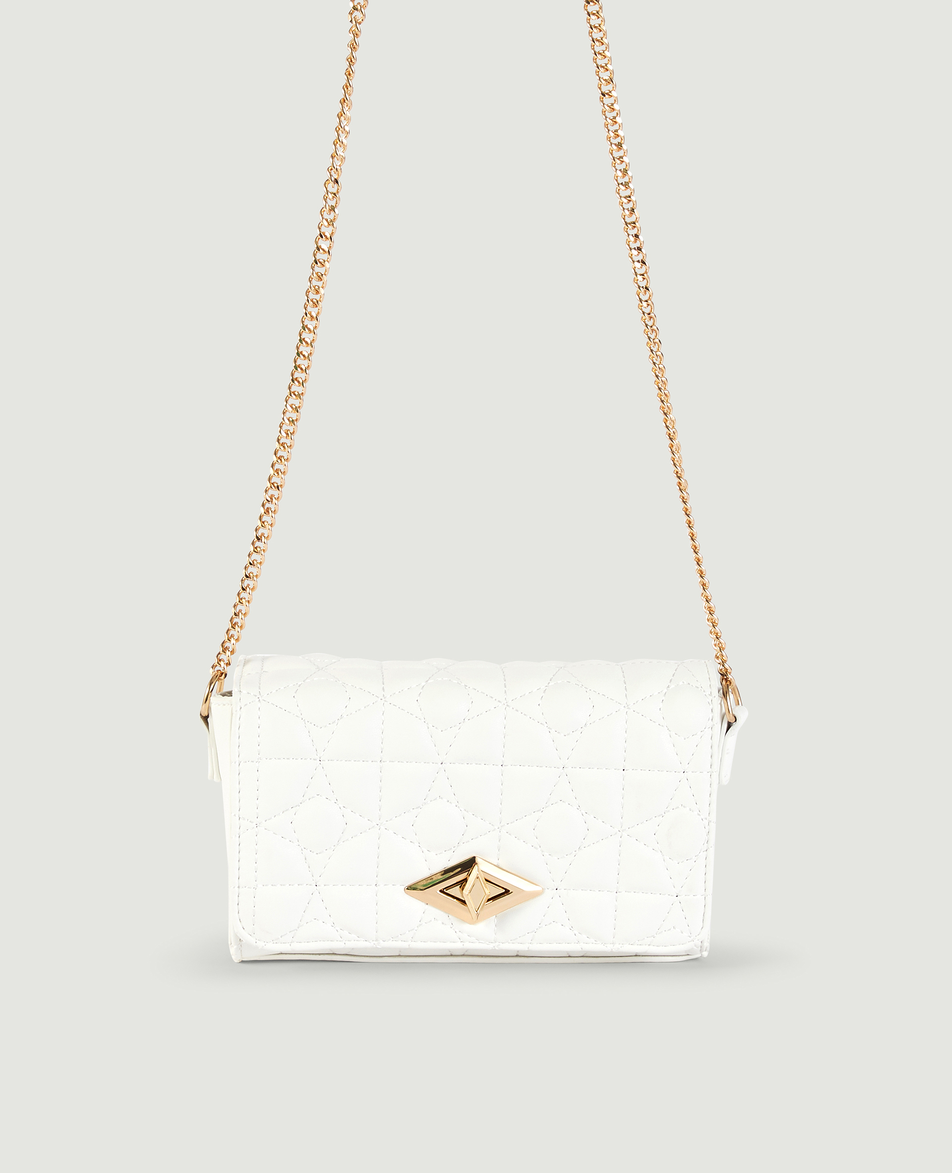 Sac boxy matelassé blanc - Pimkie