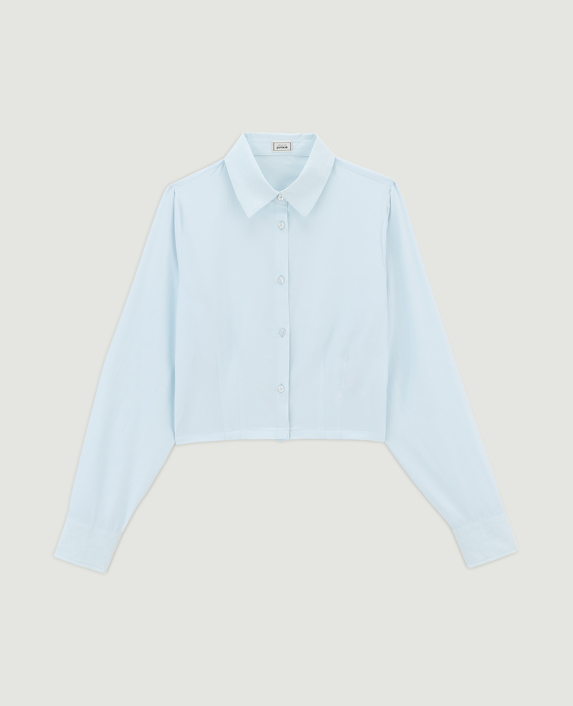 Chemise courte manches longues bleu clair - Pimkie