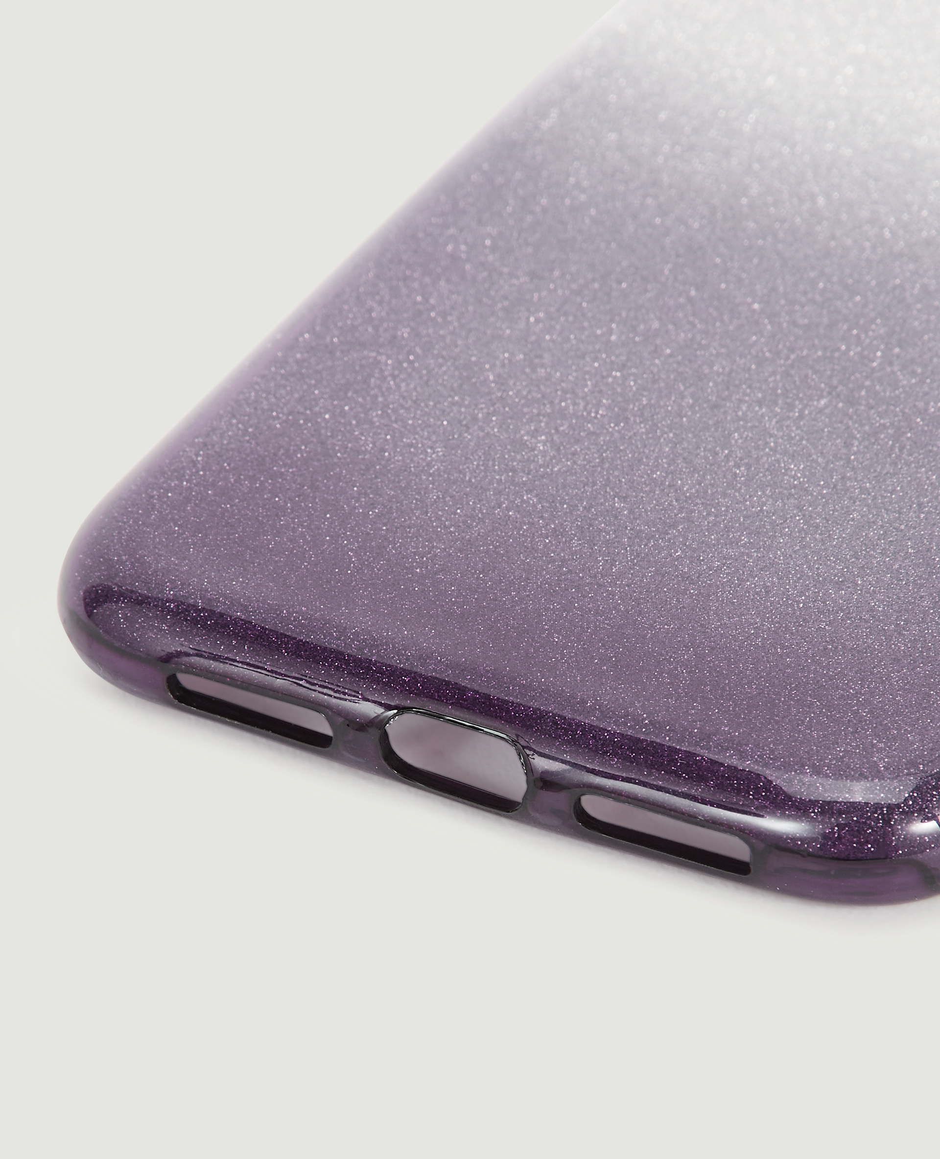 Coque de téléphone dégradé pailleté noir - Pimkie