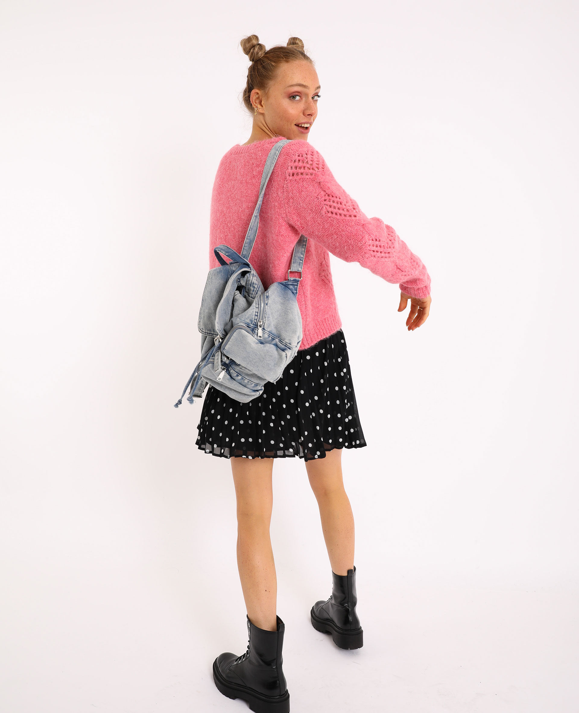 Gilet torsadé rose fluo - Pimkie