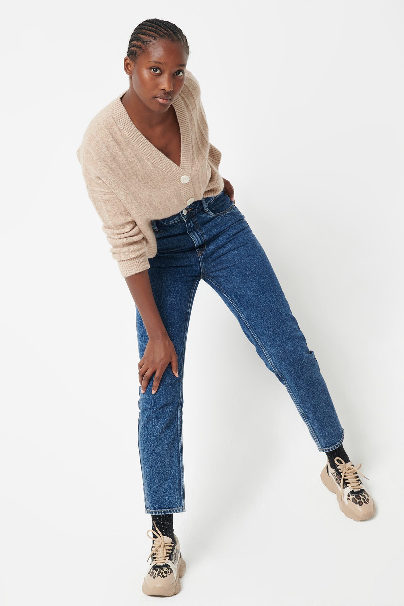 Jean mom taille haute bleu - Pimkie
