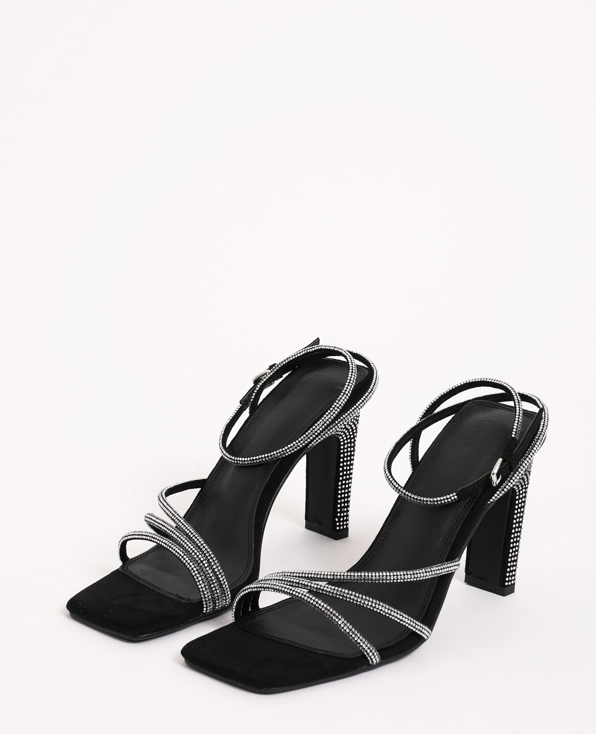 Sandales à strass noir - Pimkie
