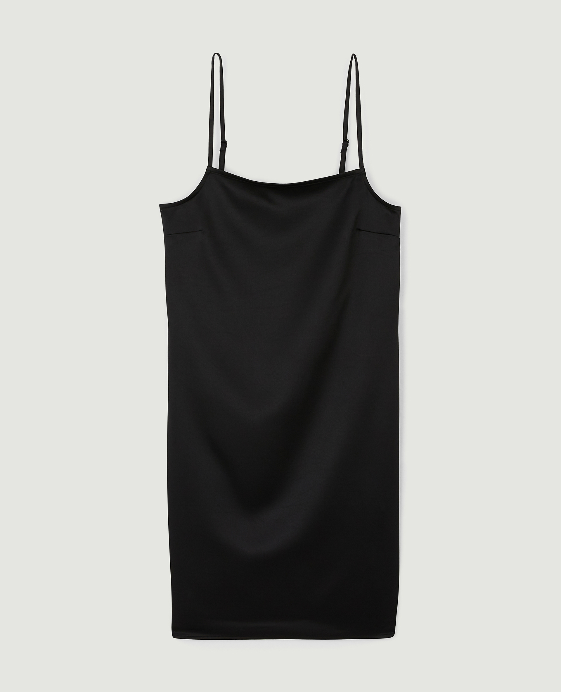 Robe courte satinée avec laçage noir - Pimkie