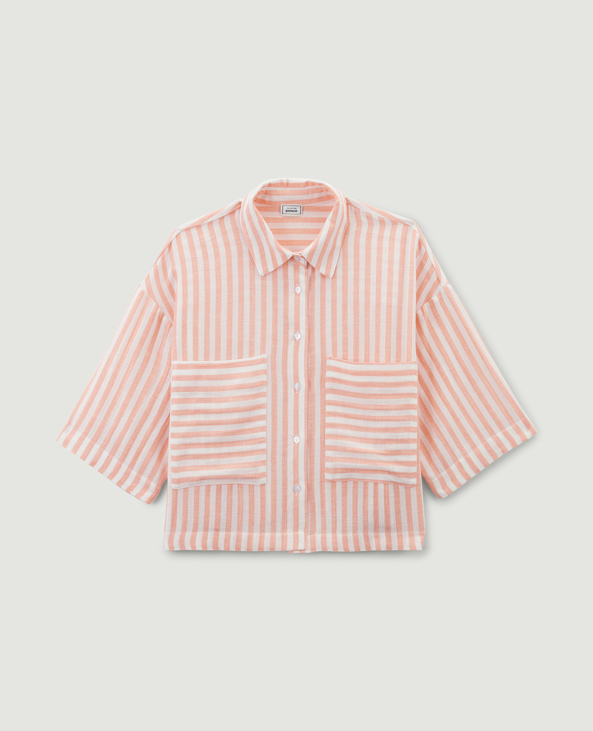 Chemise à rayures orange - Pimkie