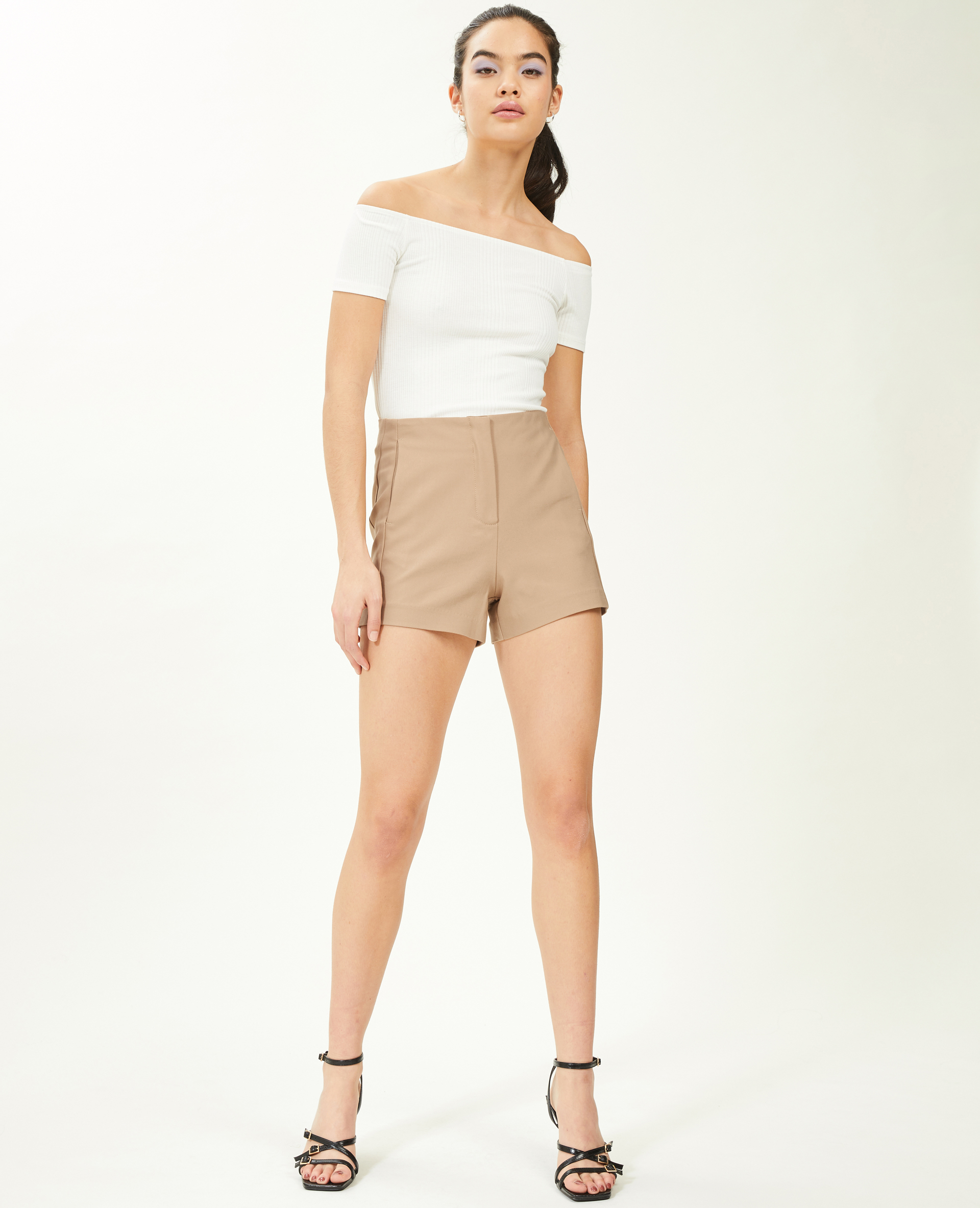 Short city taille haute blanc - Pimkie