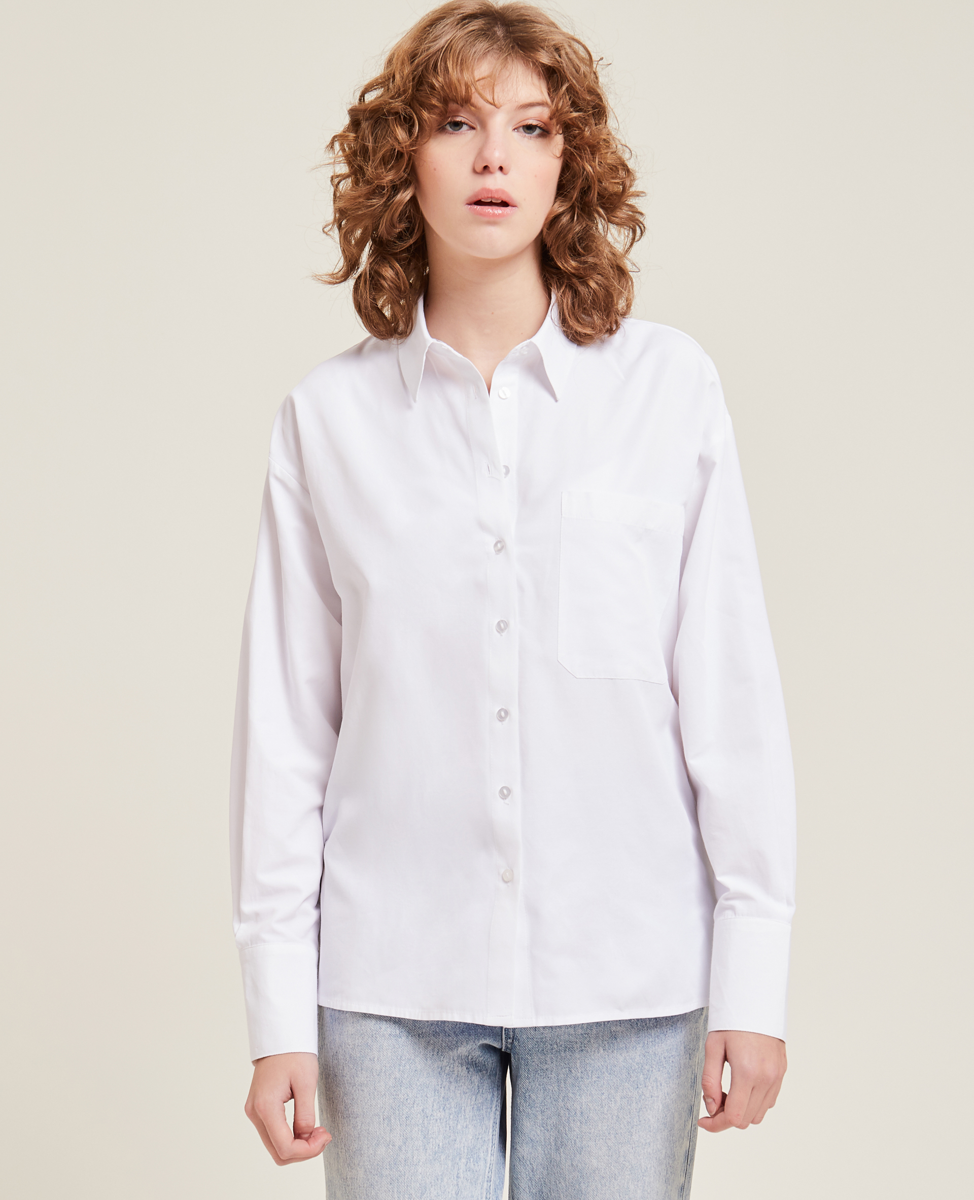 Chemise manches longues blanc - Pimkie
