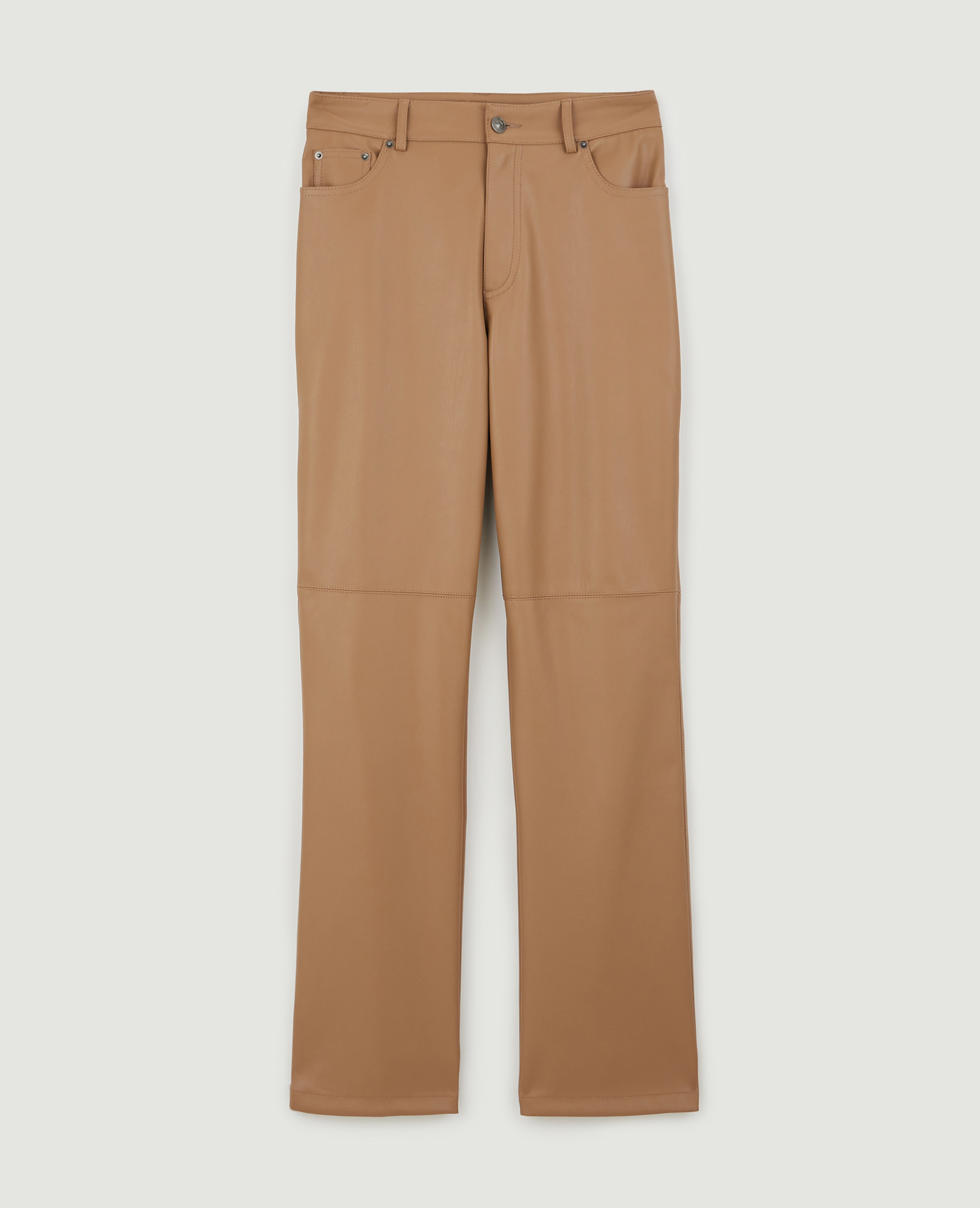 Pantalon simili cuir beige - Pimkie