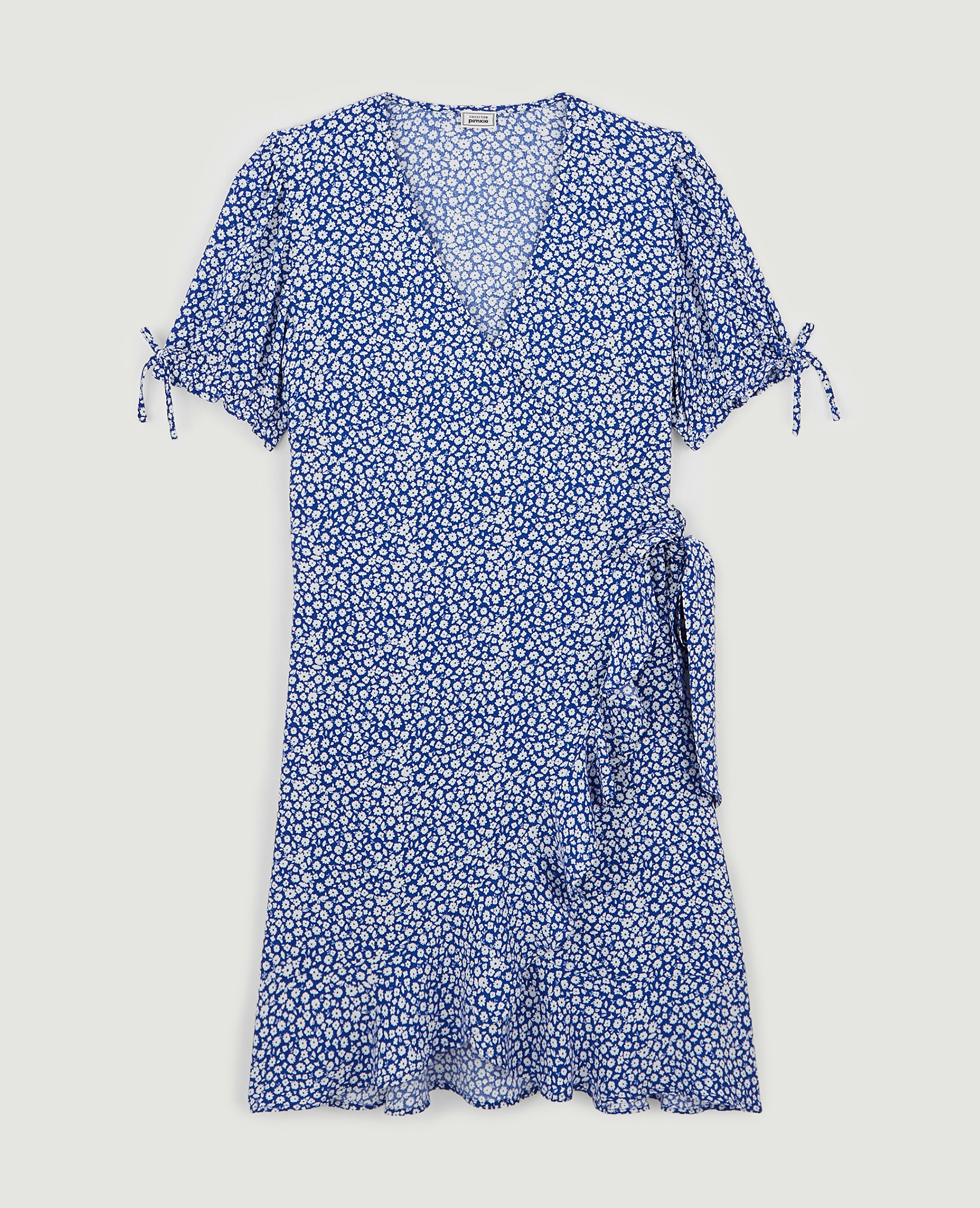Robe courte cache-cœur bleu - Pimkie