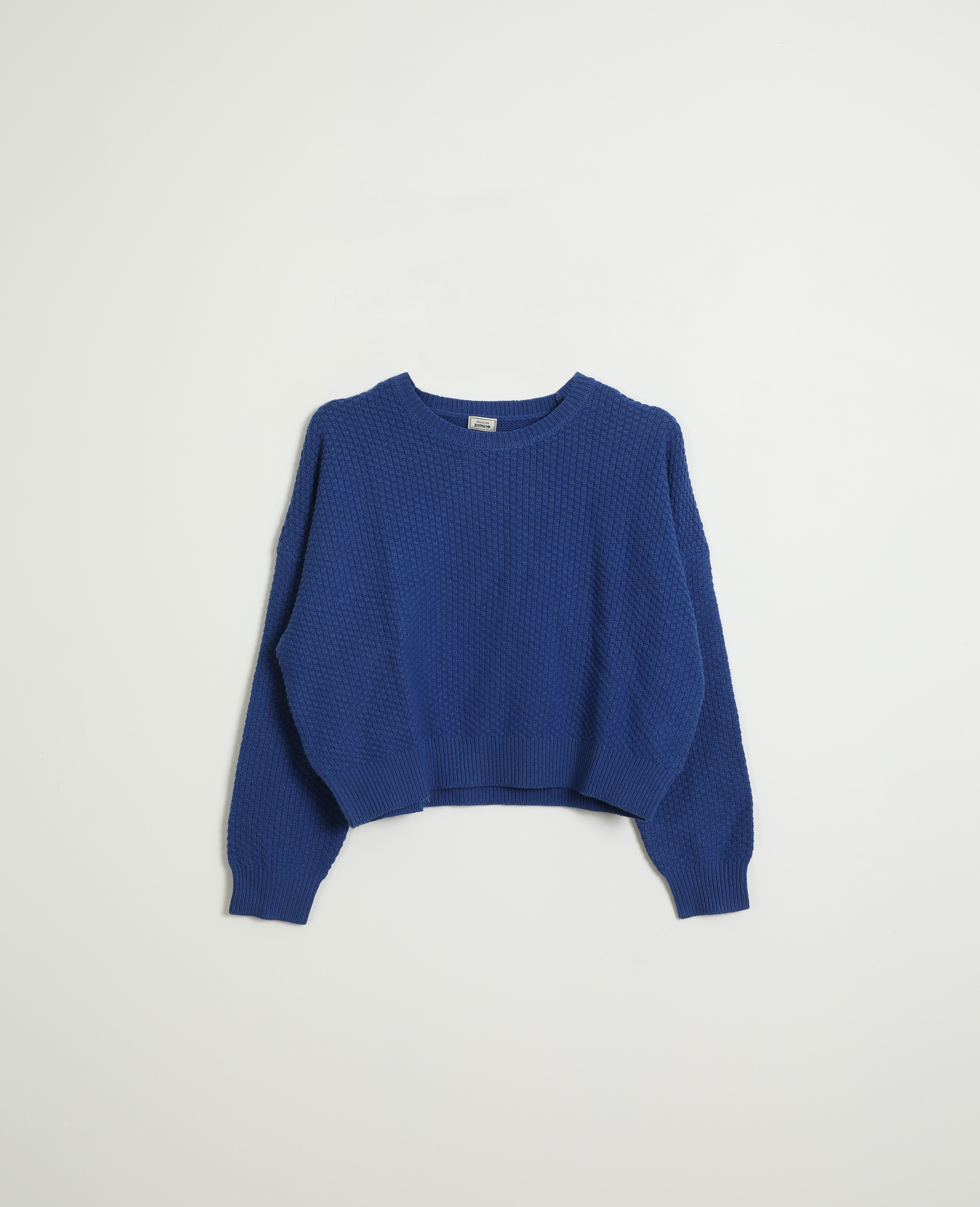 Pull maille reliefée bleu - Pimkie