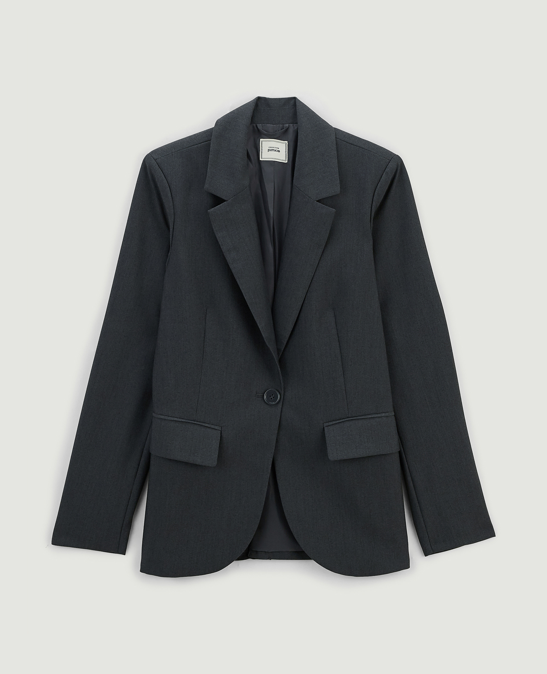 Veste blazer cintrée gris chiné - Pimkie