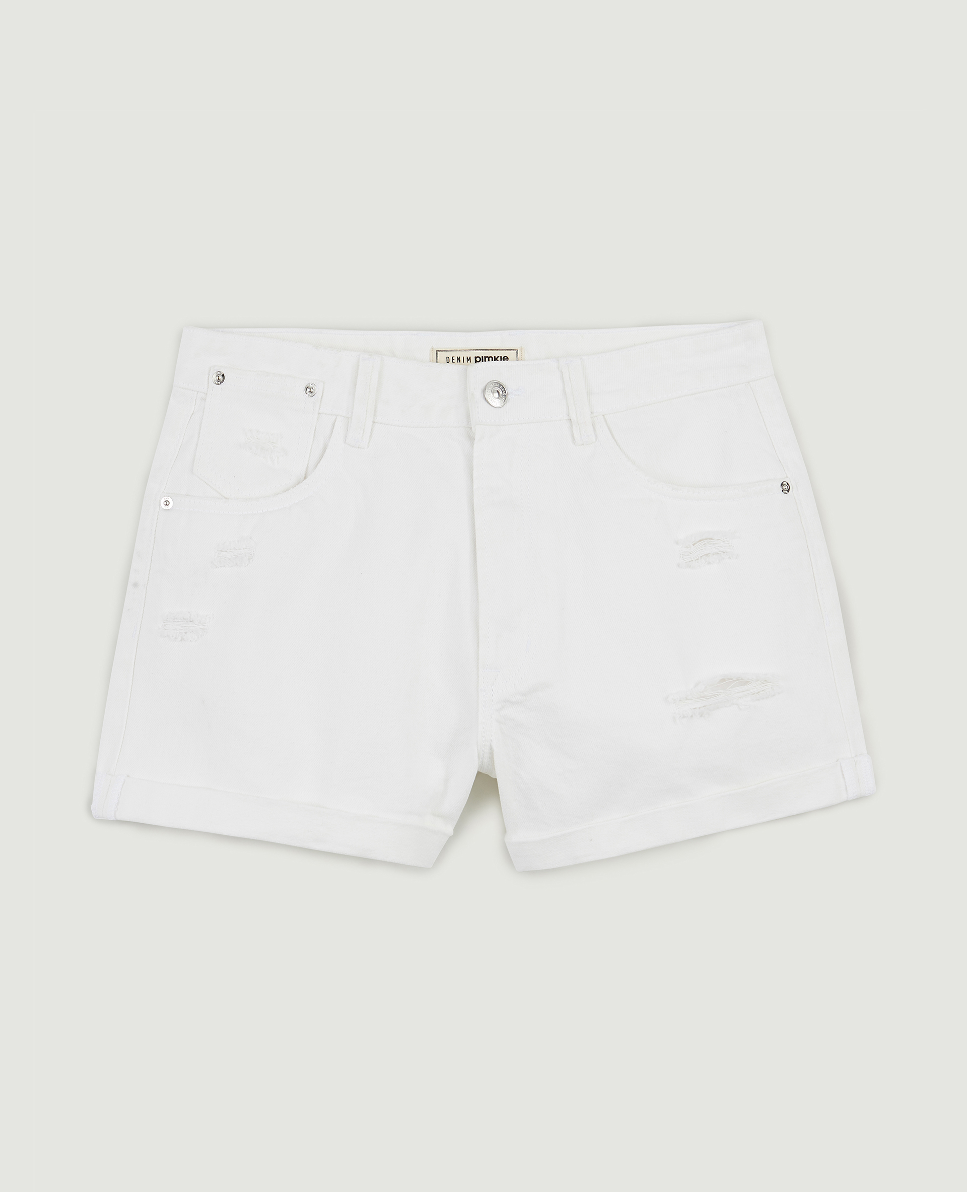 Short en jean usé blanc - Pimkie