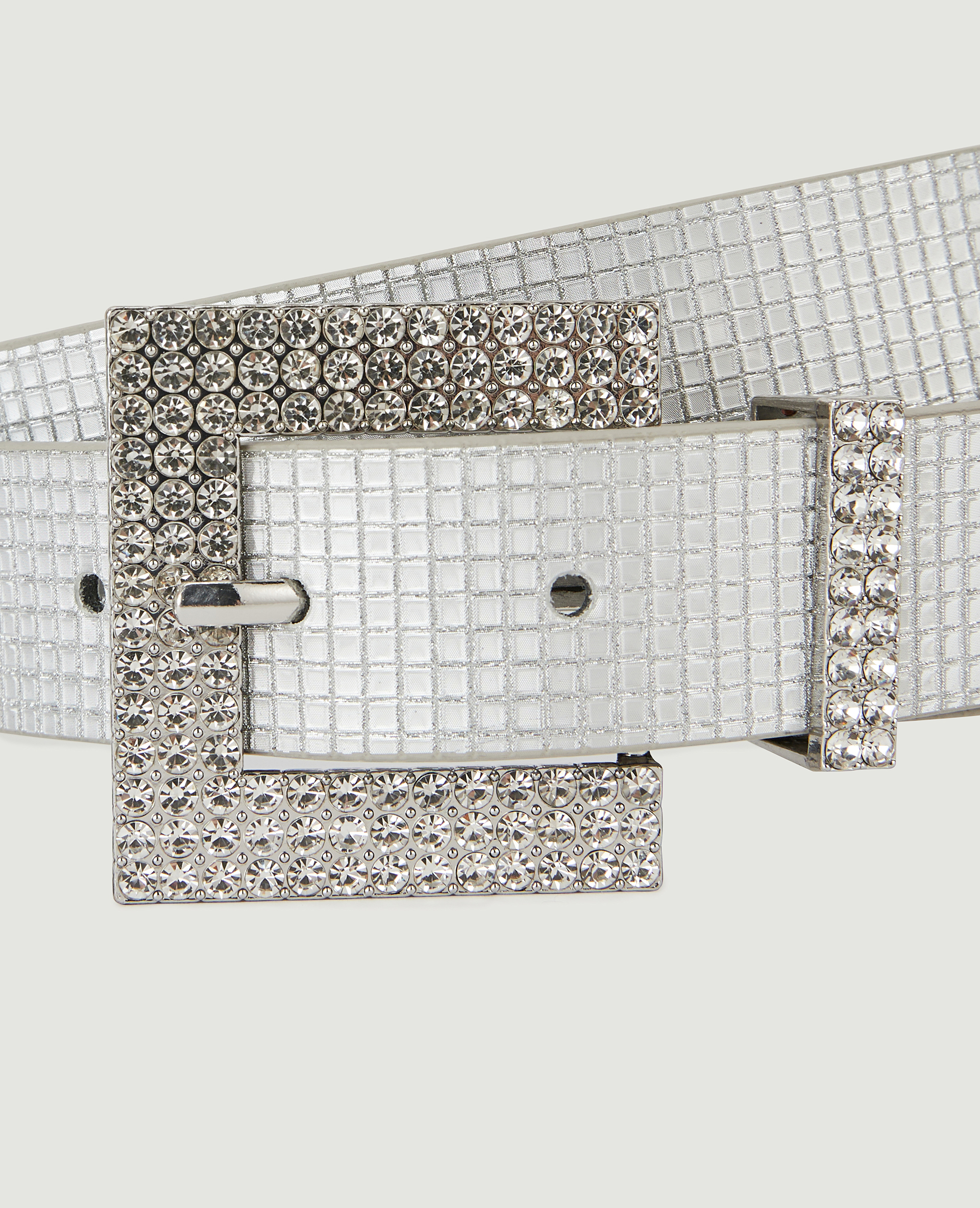 Ceinture avec boucle strass noir - Pimkie