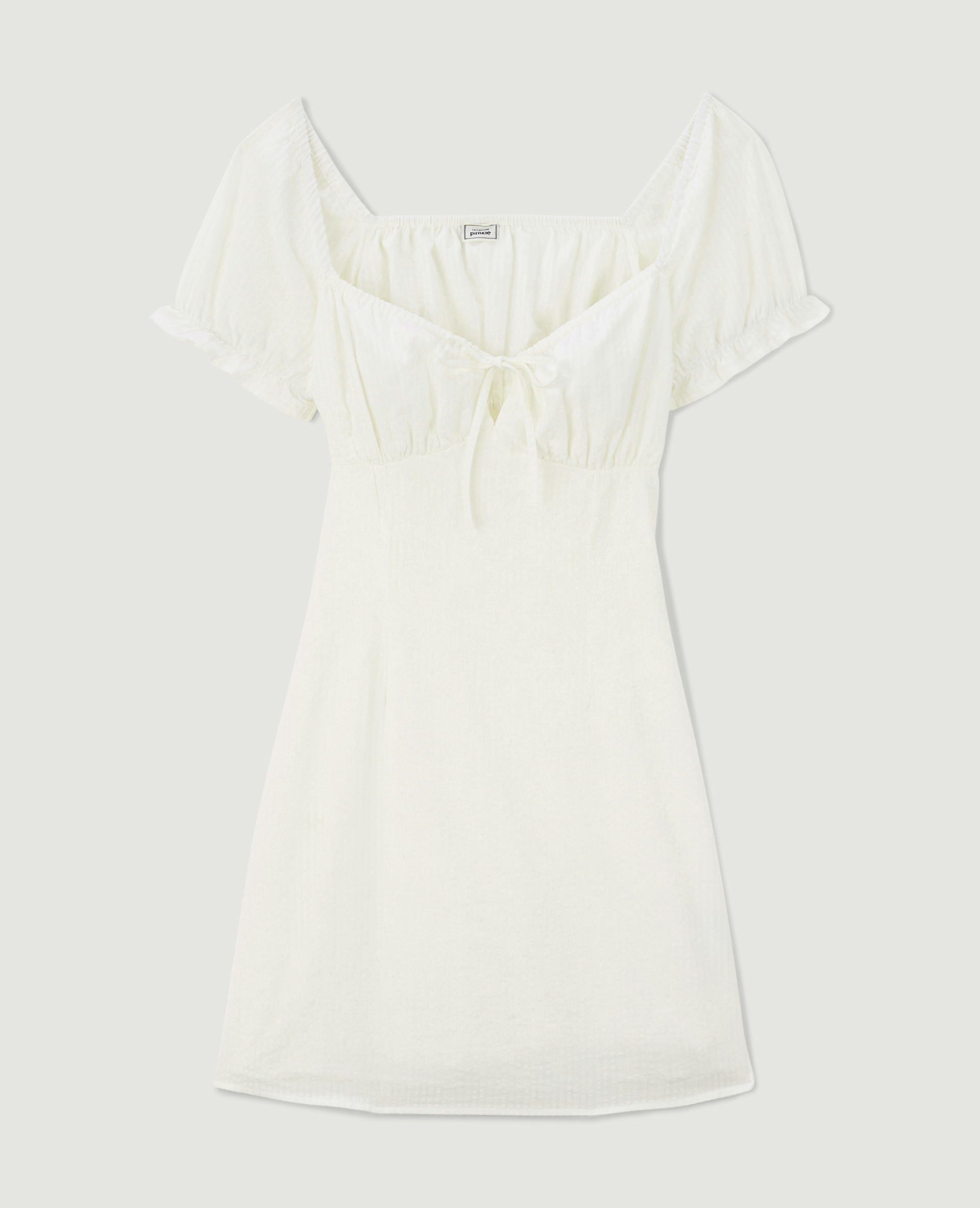 Robe courte dos-nu avec laçage beige - Pimkie