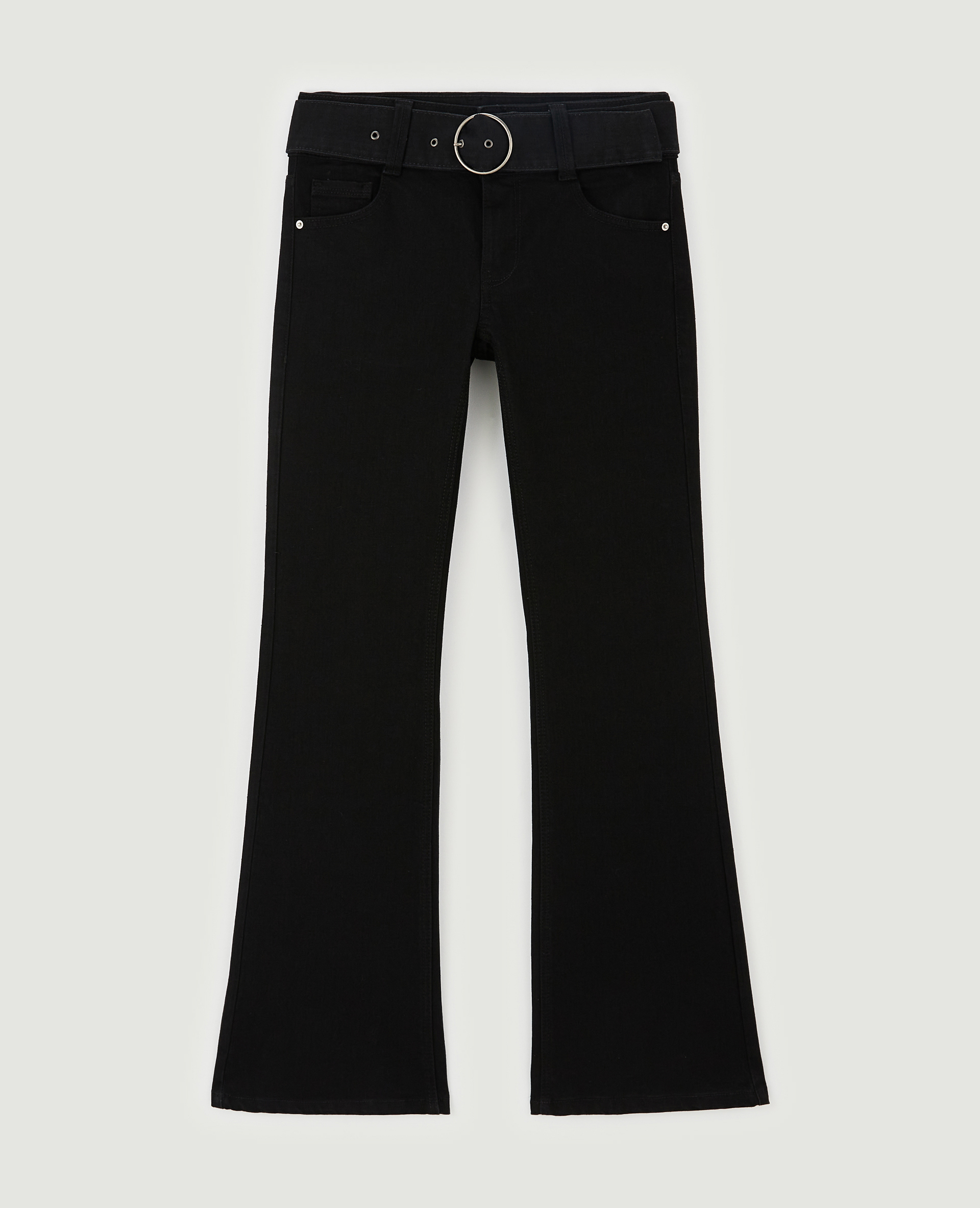 Jean évasé à ceinture noir - Pimkie