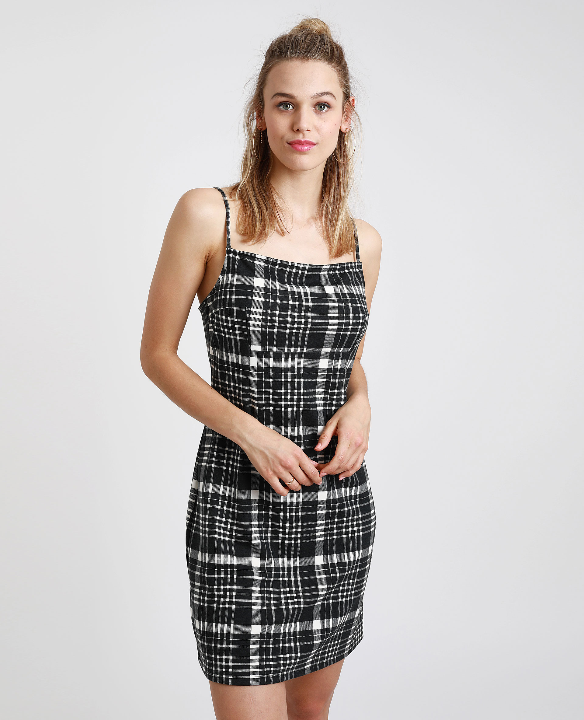 Robe moulante carreaux top